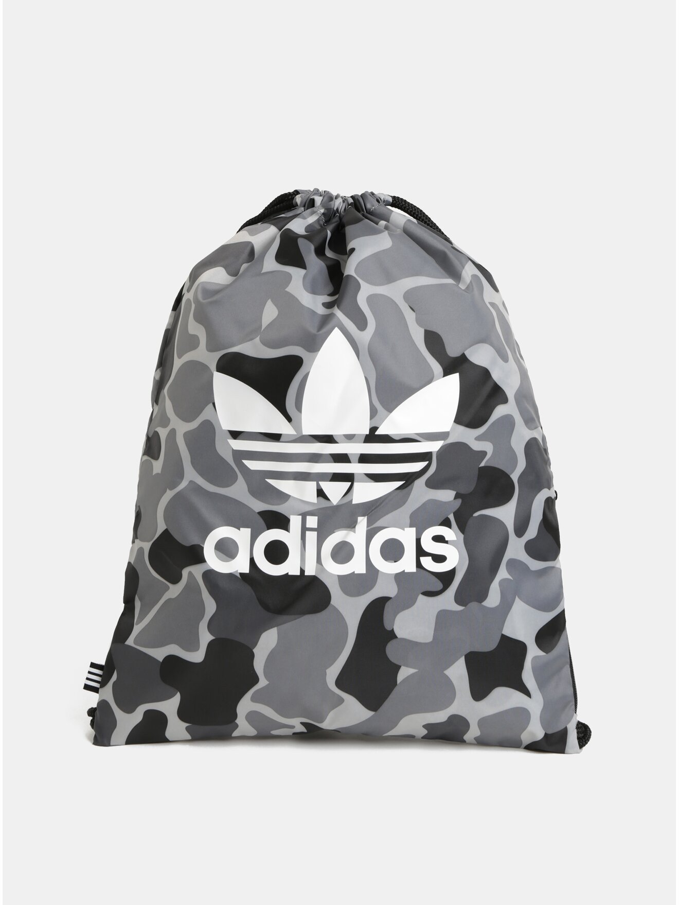 Šedý unisex maskáčový vak s potiskem adidas Originals