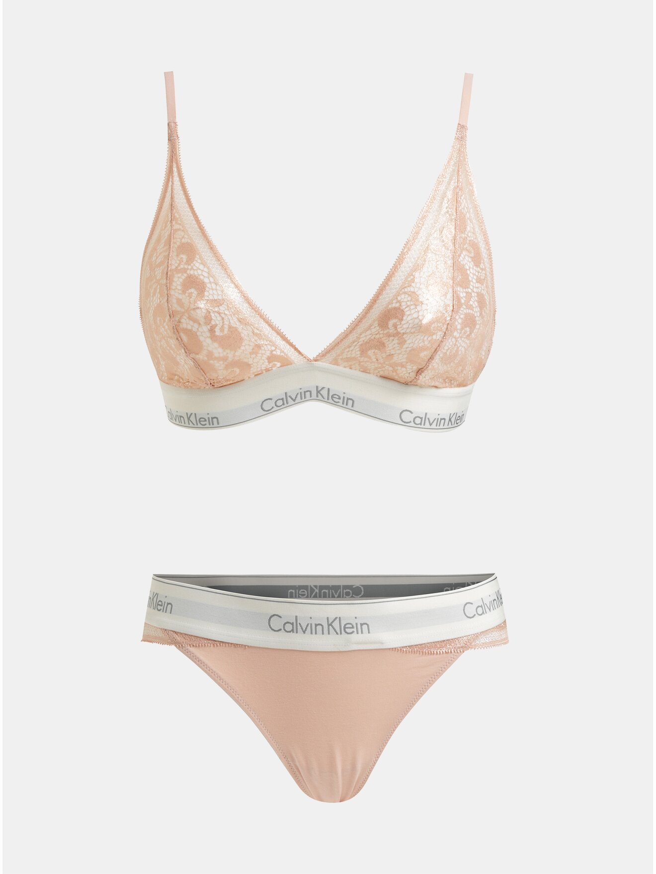 Sada podprsenky a kalhotek ve světle růžové barvě Calvin Klein Underwear