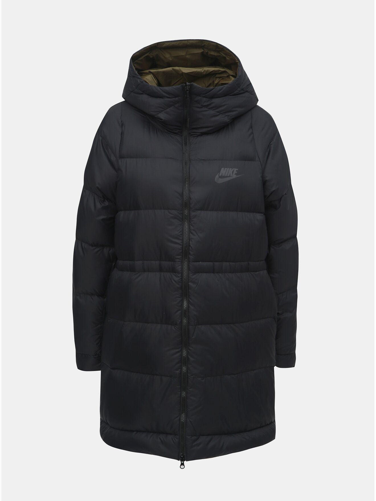 Černý dámský péřový oboustranný kabát Nike