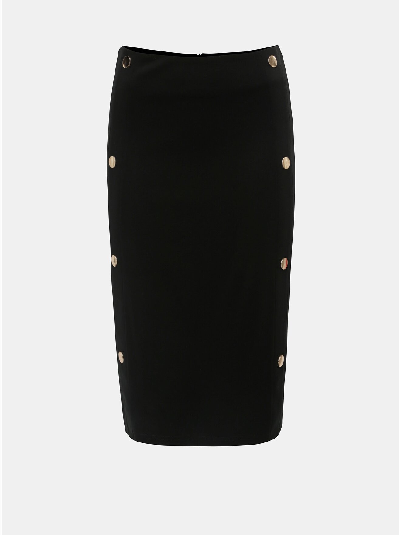 Černá sukně s detaily ve zlaté barvě Dorothy Perkins