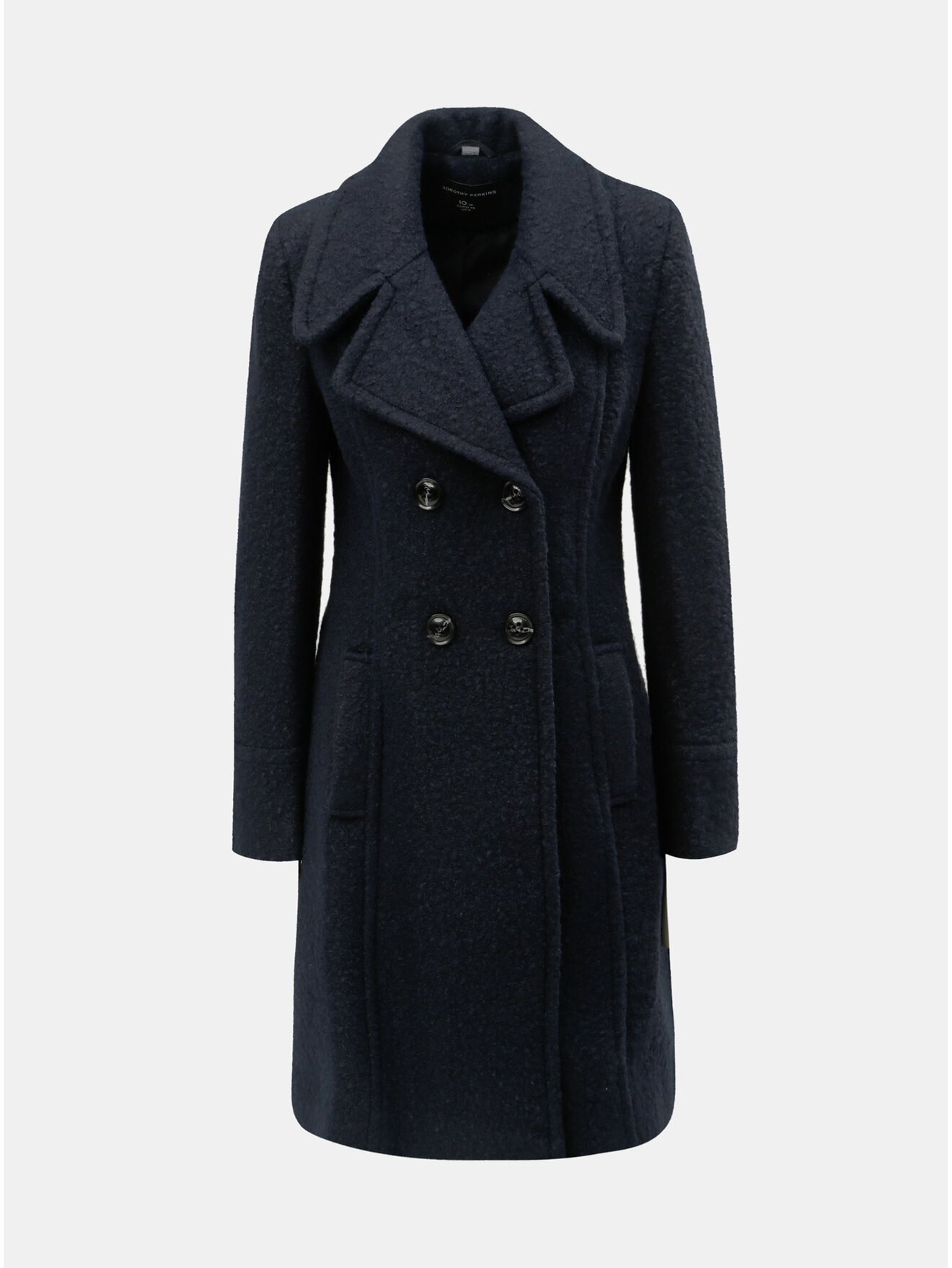 Tmavě modrý zimní kabát Dorothy Perkins