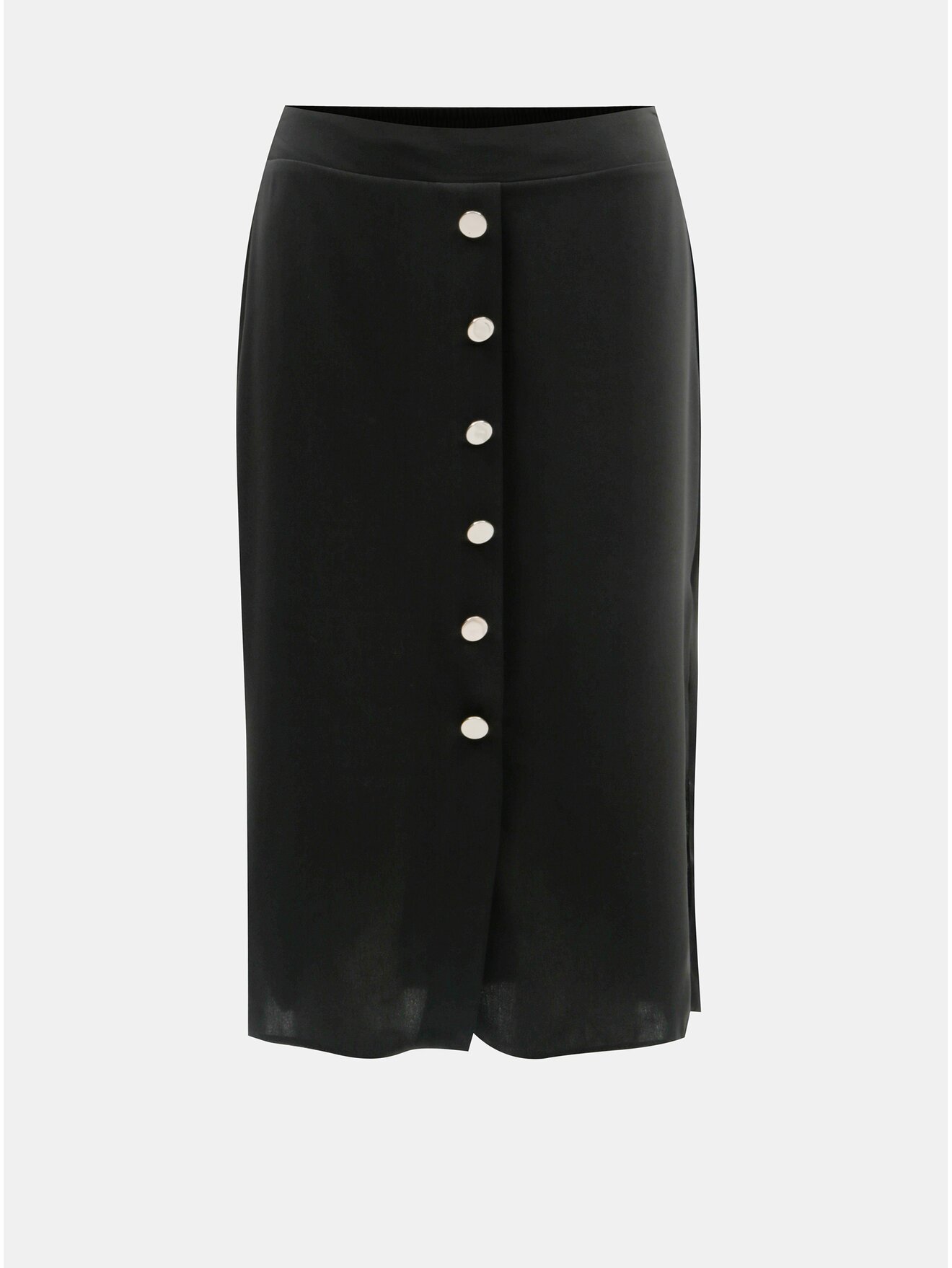 Černá sukně s ozdobnými knoflíky Dorothy Perkins