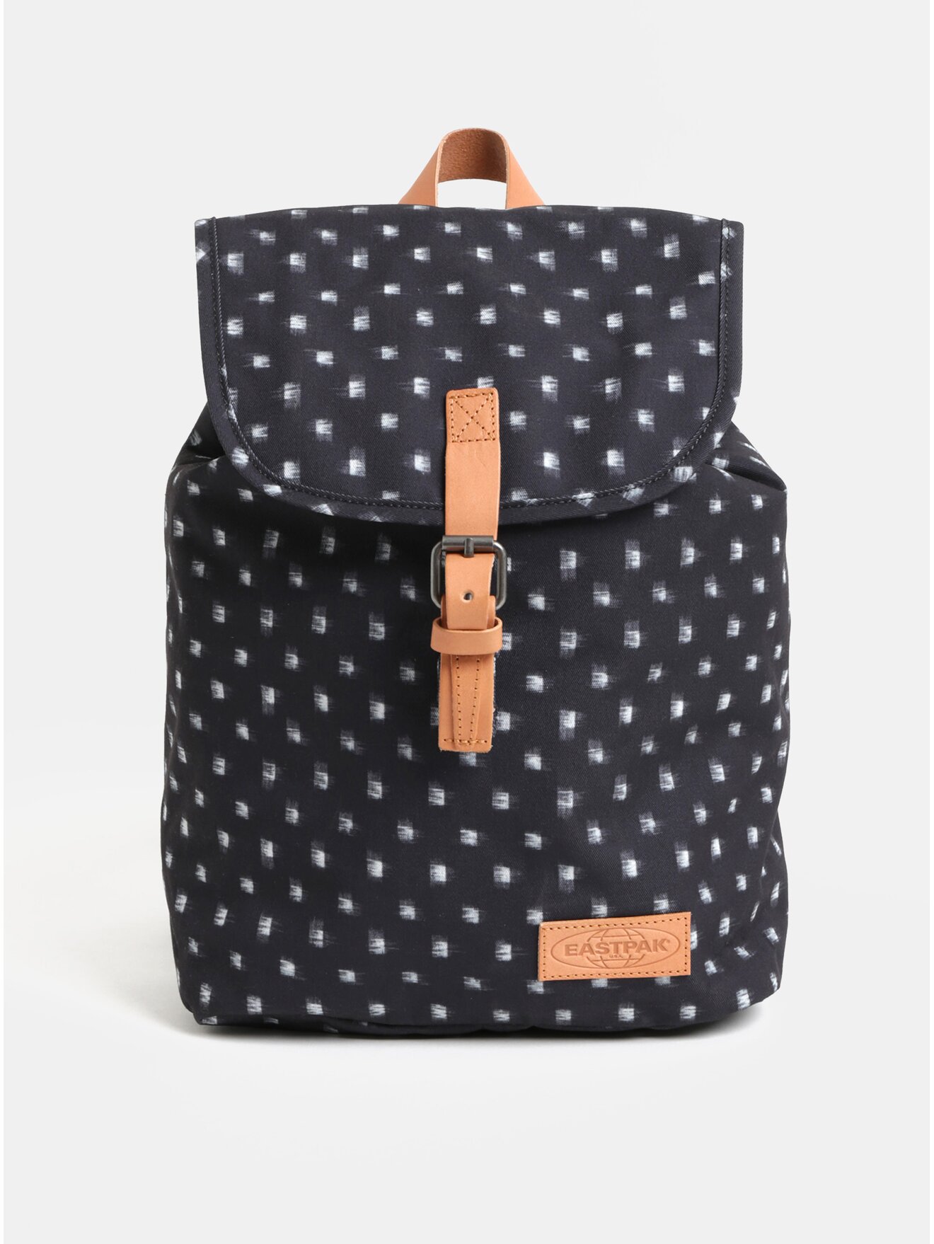Tmavě šedý dámský vzorovaný batoh s koženými detaily Eastpak Aminimal 10.5 l
