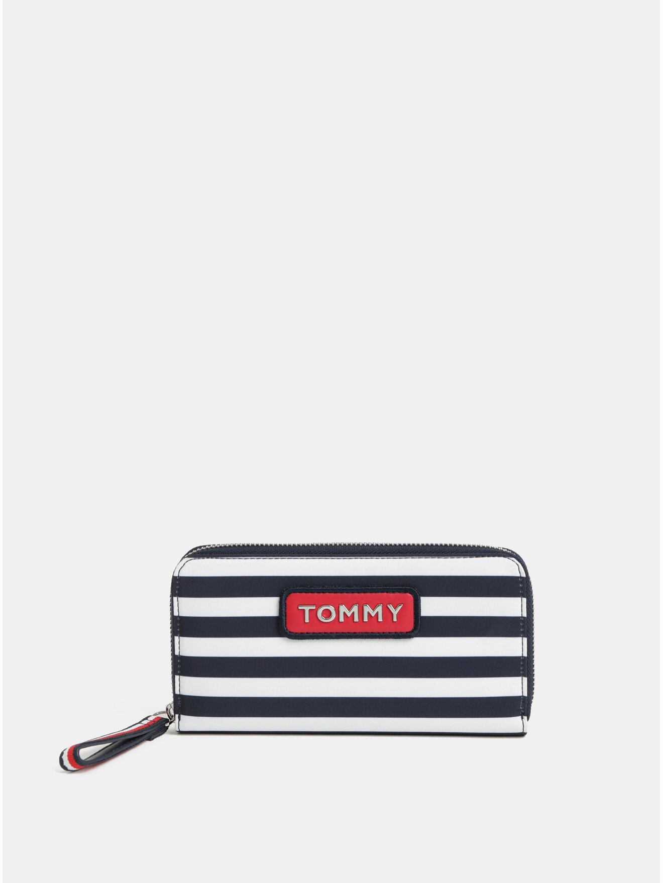 Bílo-modrá pruhovaná peněženka Tommy Hilfiger
