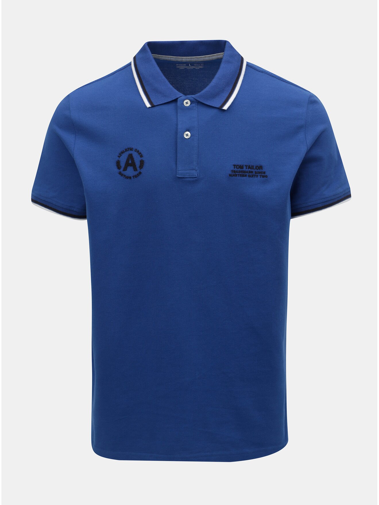 Modré pánské regular fit polo tričko Tom Tailor