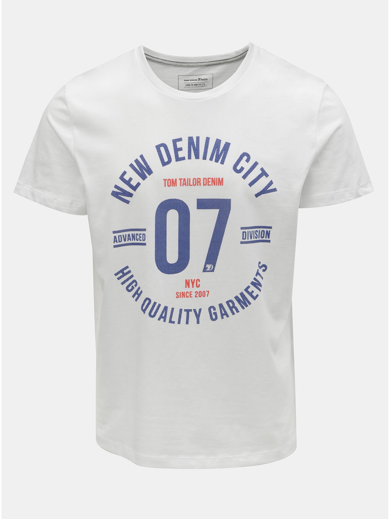 Bílé pánské tričko s potiskem Tom Tailor Denim