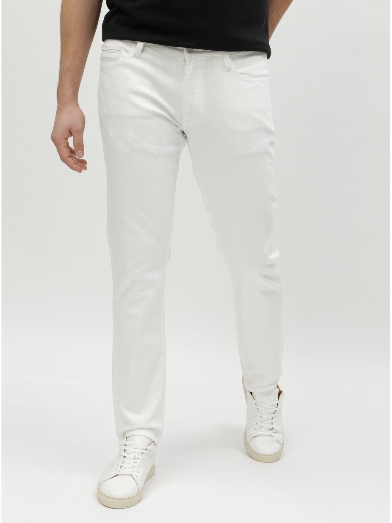Bílé pánské slim straight džíny Calvin Klein Jeans