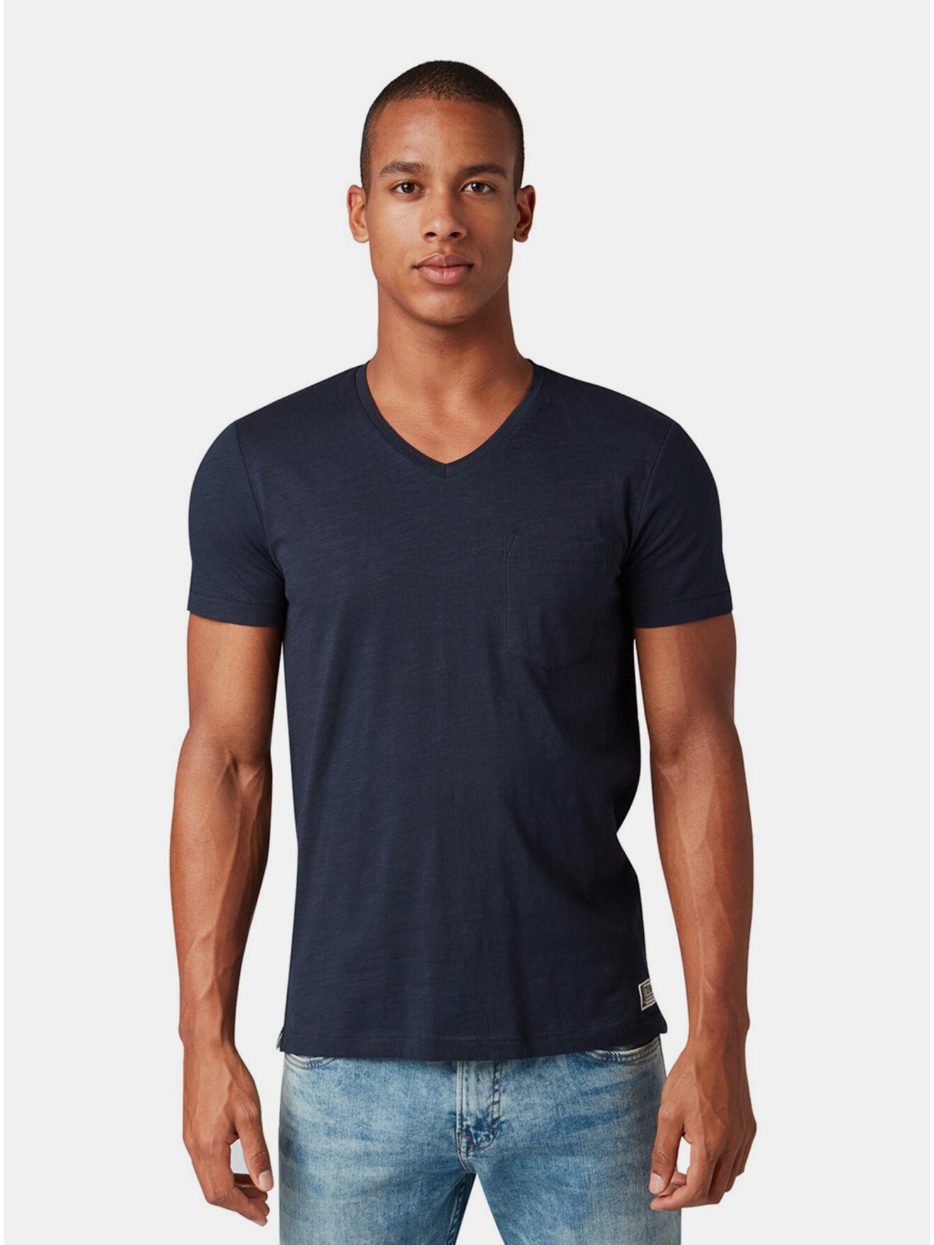 Tmavě modré pánské tričko s náprsní kapsou Tom Tailor Denim