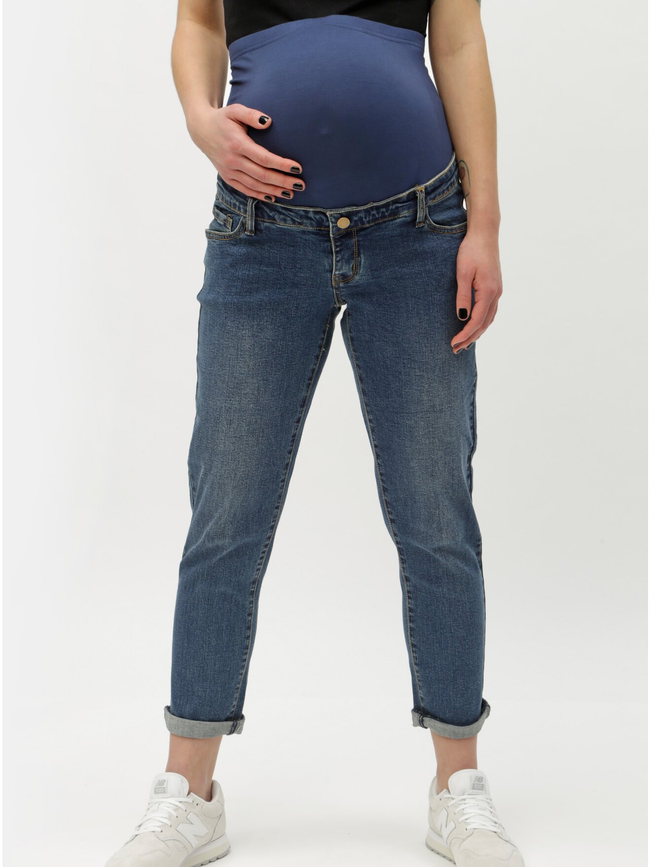 Modré těhotenské boyfriend džíny Dorothy Perkins