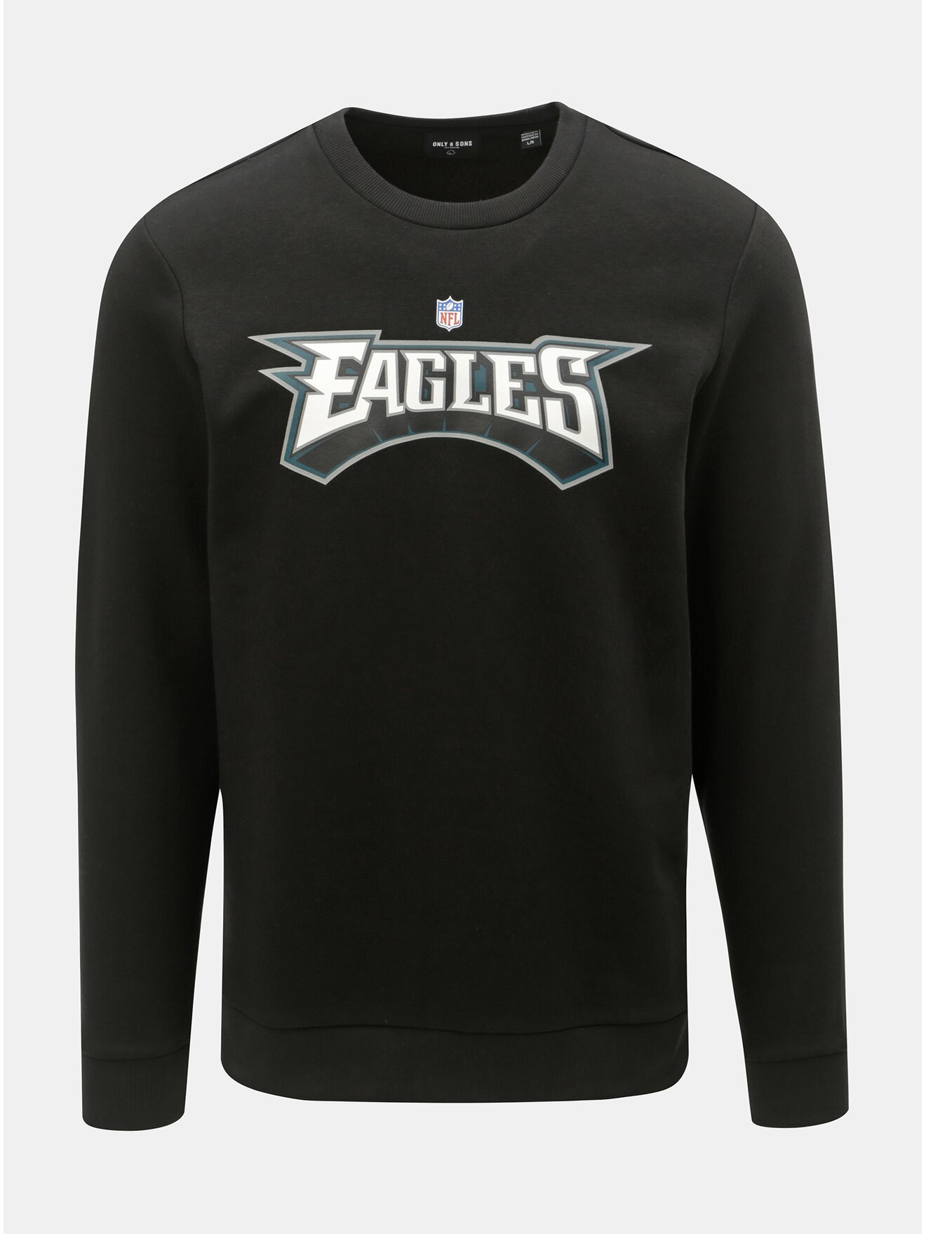 Černá mikina s potiskem na zádech ONLY & SONS Nfl