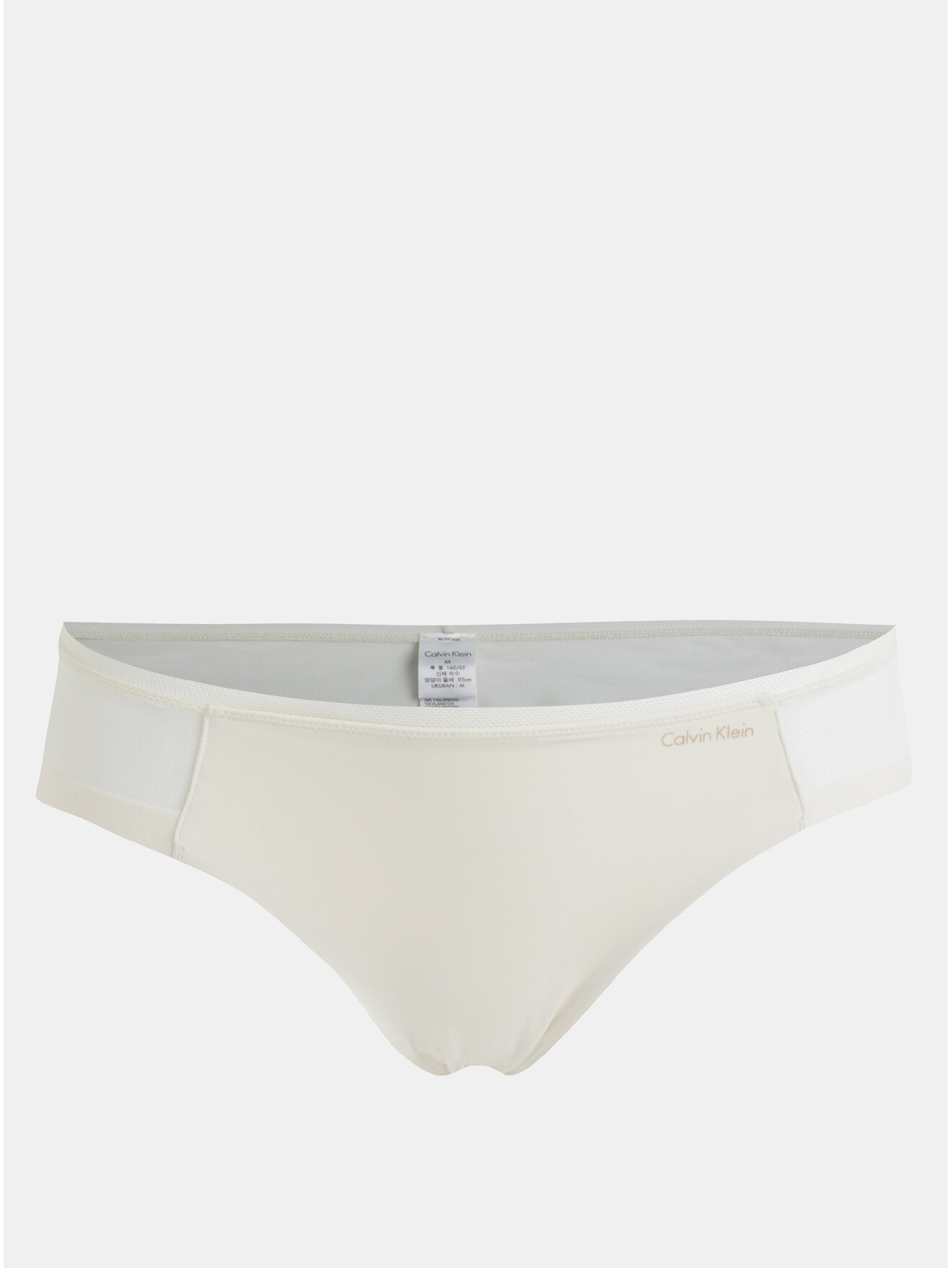 Krémové kalhotky s průsvitnými detaily Calvin Klein