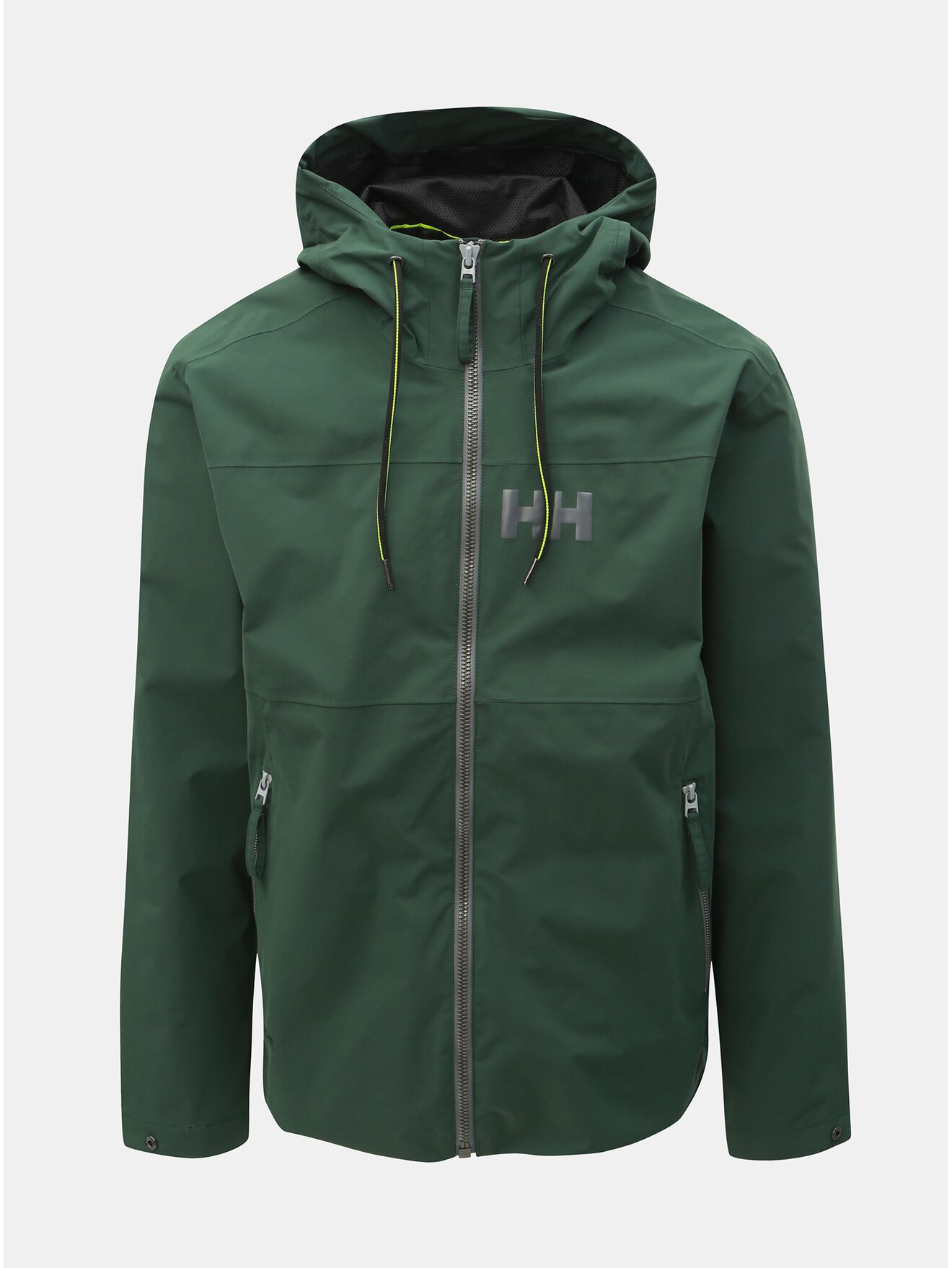 Tmavě zelená pánská nepromokavá lehká bunda HELLY HANSEN