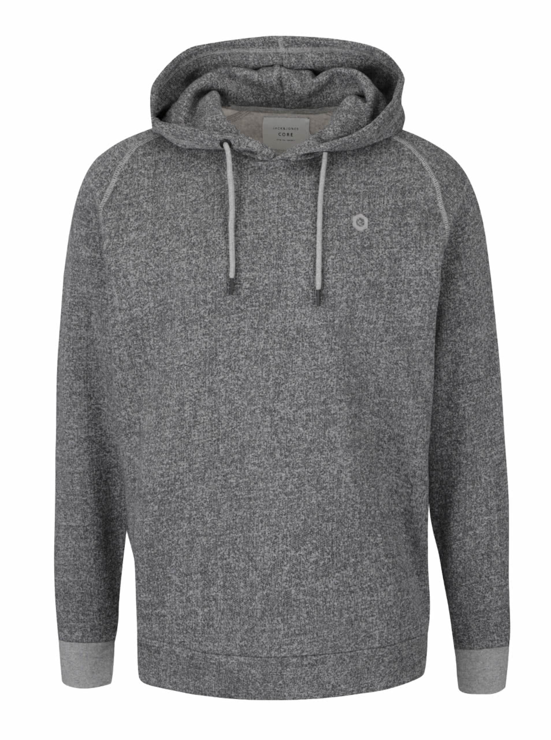 Světle šedá žíhaná mikina s kapucí Jack & Jones Win