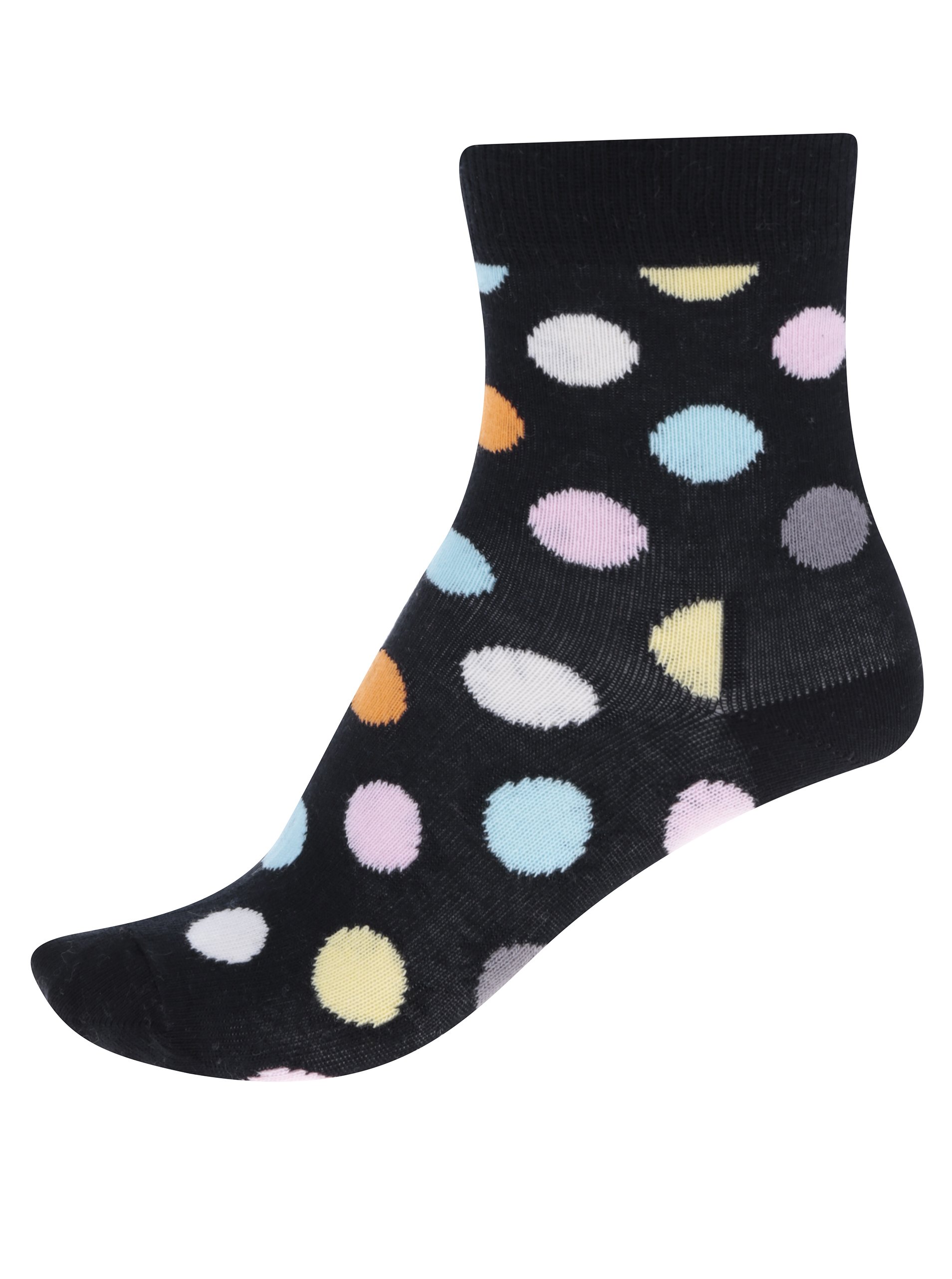 Černé dětské puntíkované ponožky Happy Socks Big Dot Černé dětské puntíkované ponožky Happy Socks Big Dot