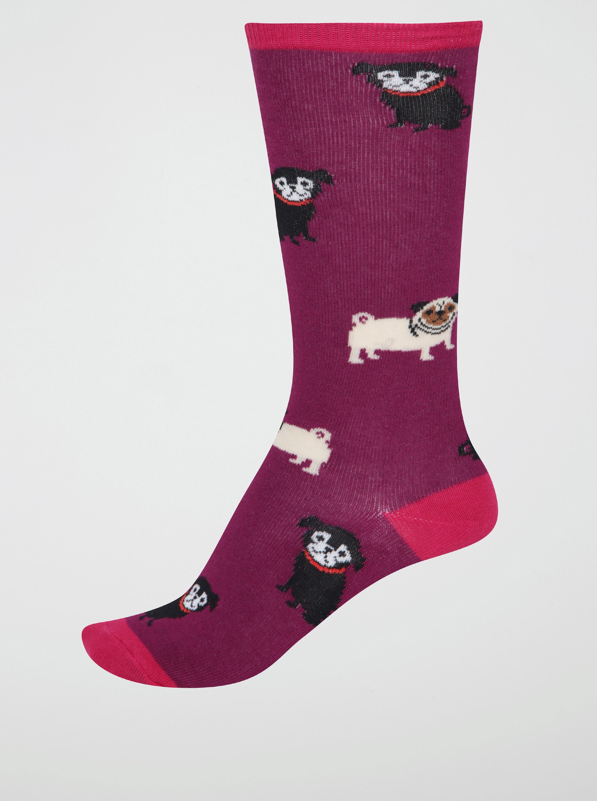 Fialové holčičí podkolenky s mopsly Sock It to Me Pug Life Fialové holčičí podkolenky s mopsly Sock It to Me Pug Life