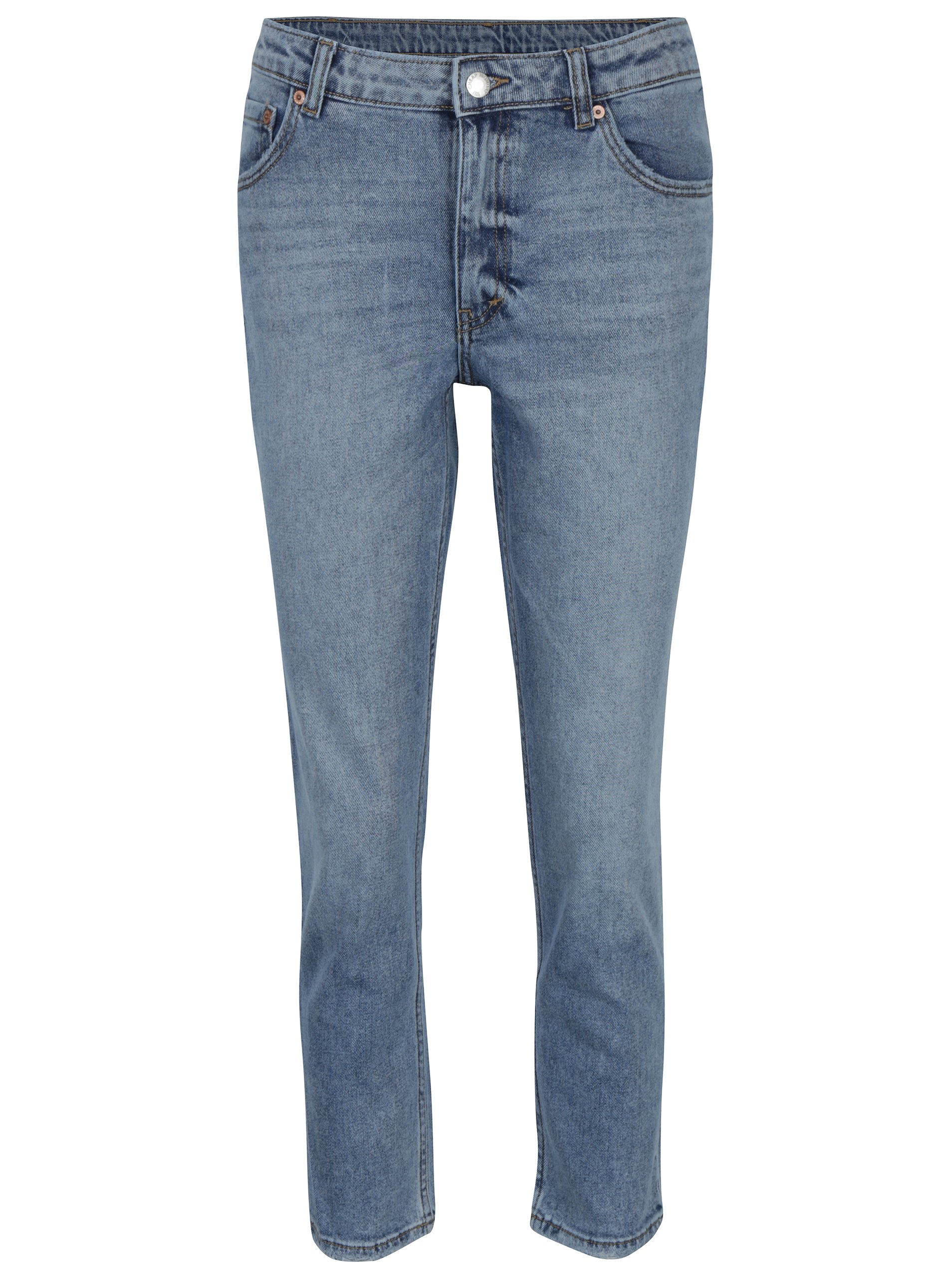 Modré dámské zkrácené boyfriend džíny Cheap Monday