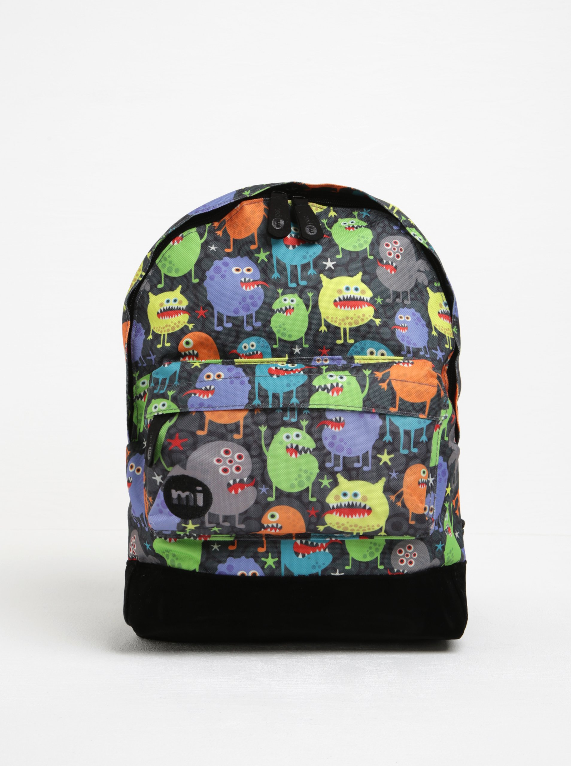 Černo-šedý dětský batoh s potiskem příšerek Mi-Pac Mini Monsters