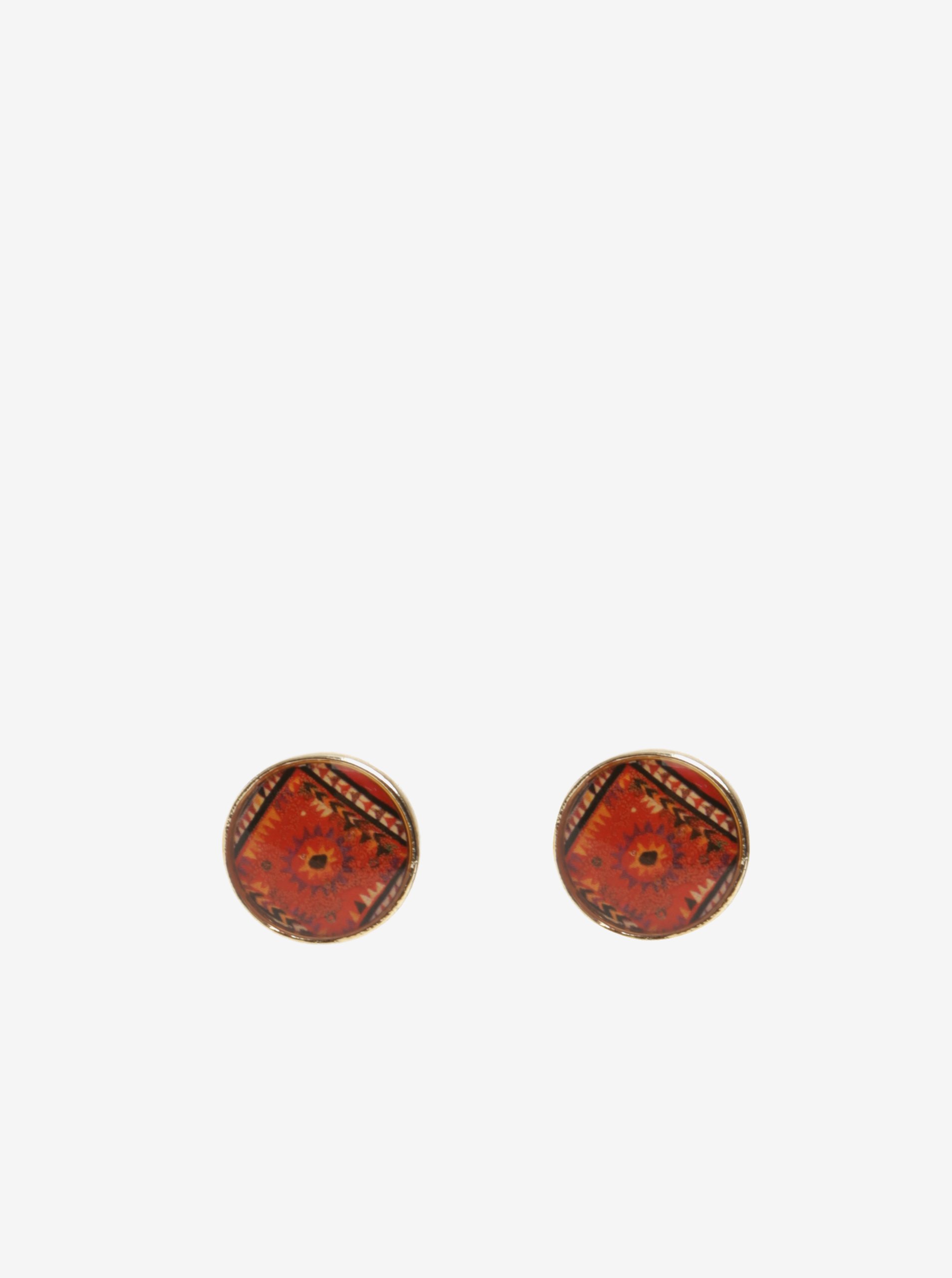 Červené vzorované náušnice Desigual Boho Červené vzorované náušnice Desigual Boho