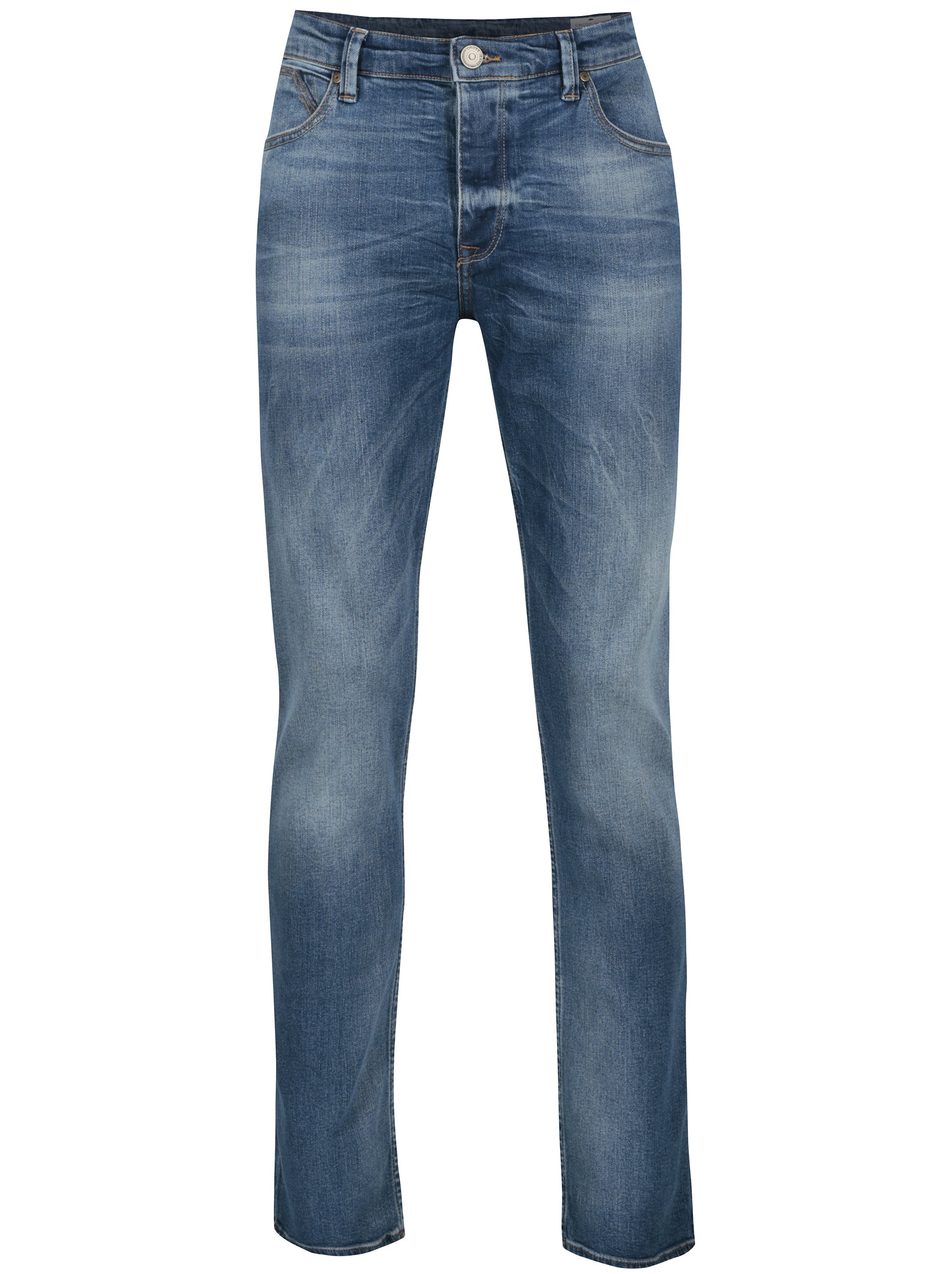 Modré pánské straight tapered džíny Cross Jeans
