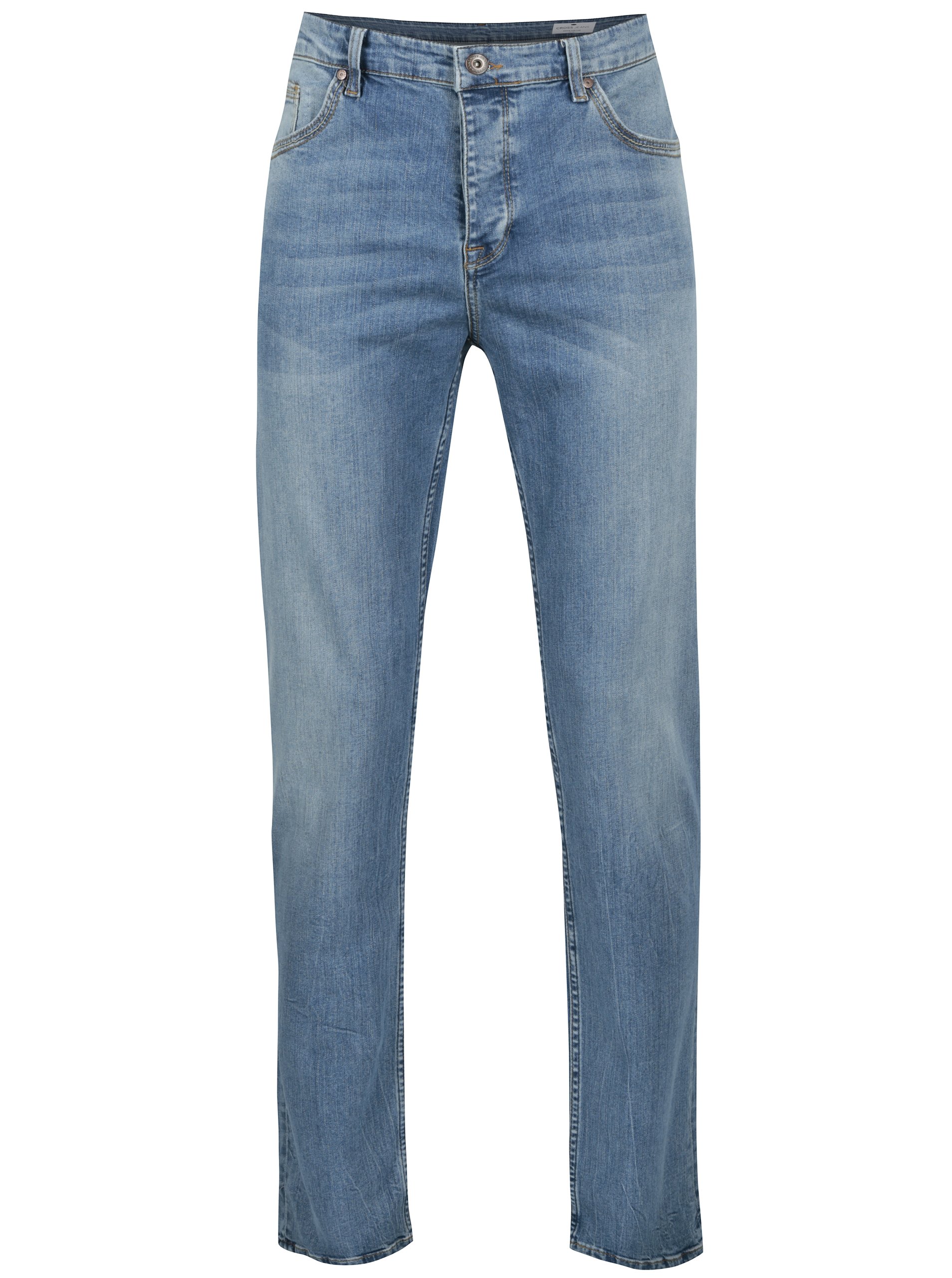 Tmavě modré pánské regular tapered fit džíny Cross Jeans