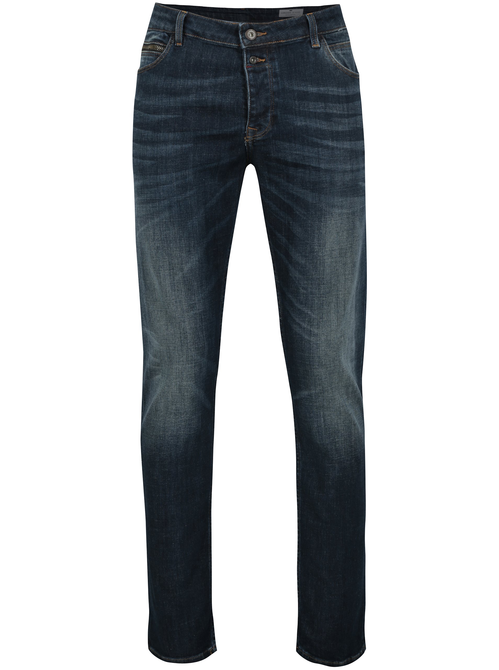 Tmavě modré pánské slim fit džíny Cross Jeans