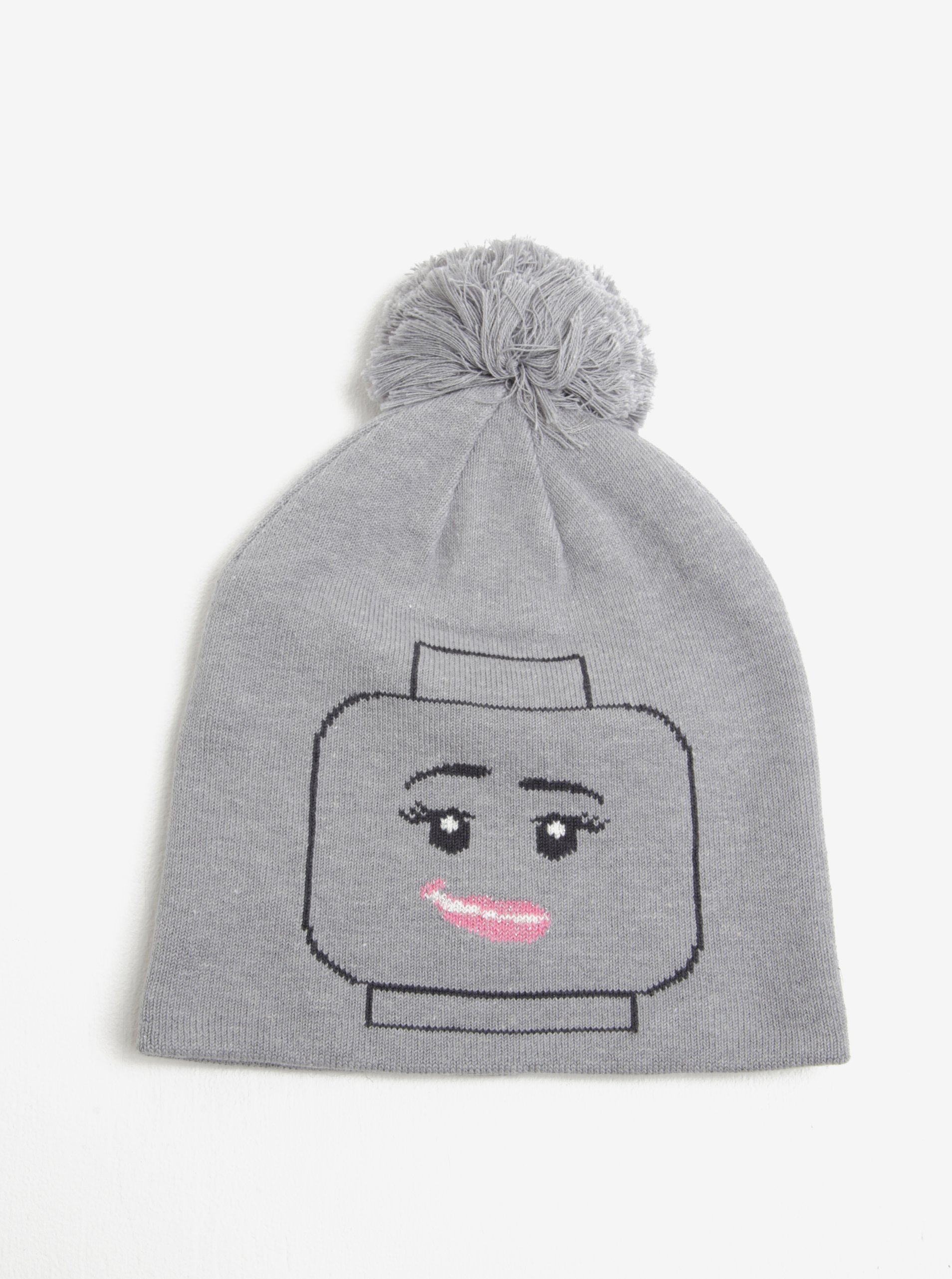 Šedý holčičí kulich s bambulí Lego Wear Alexa