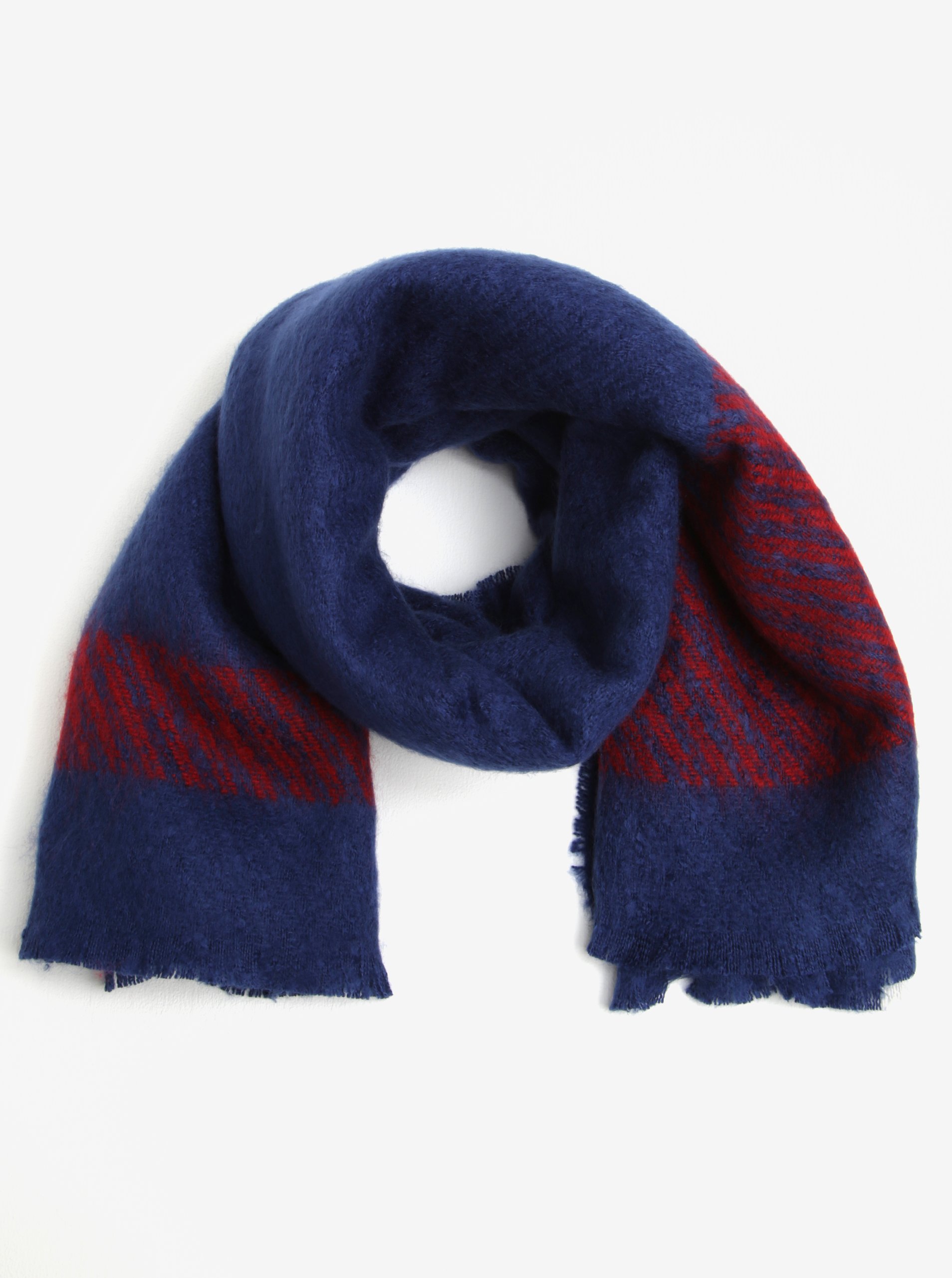 Modrá dámská vzorovaná šála Tommy Hilfiger Blanket
