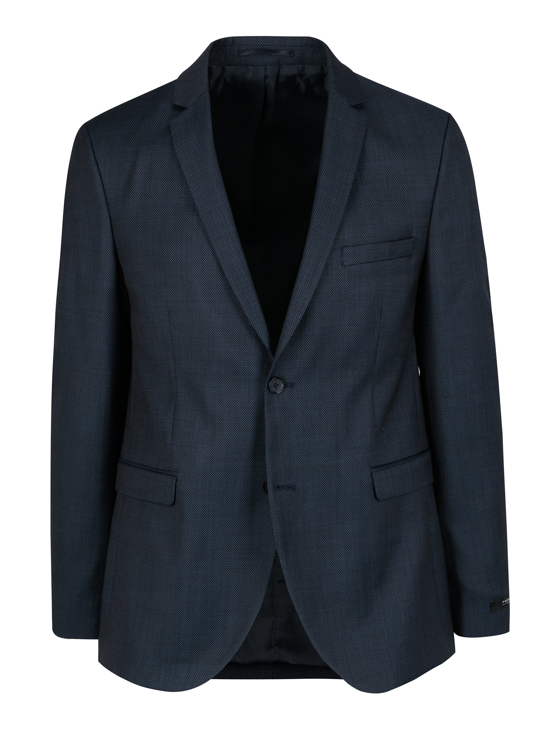 Tmavě modré oblekové slim sako Jack & Jones Premium Thom