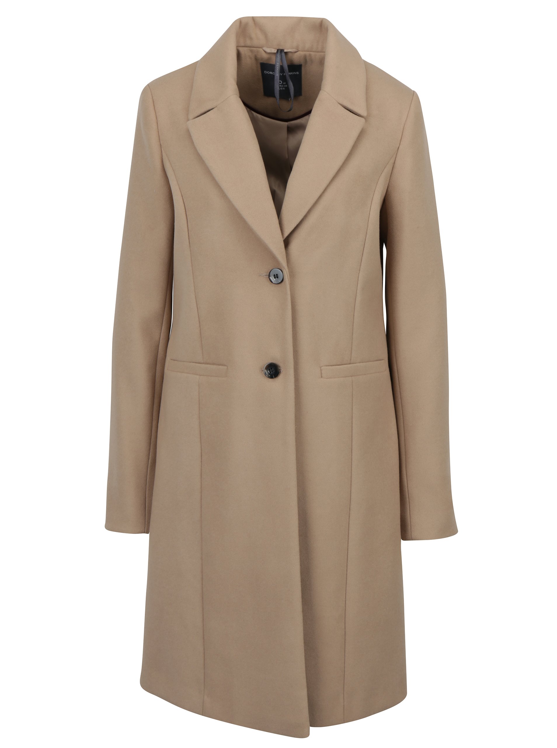 Béžový kabát Dorothy Perkins Tall Béžový kabát Dorothy Perkins Tall