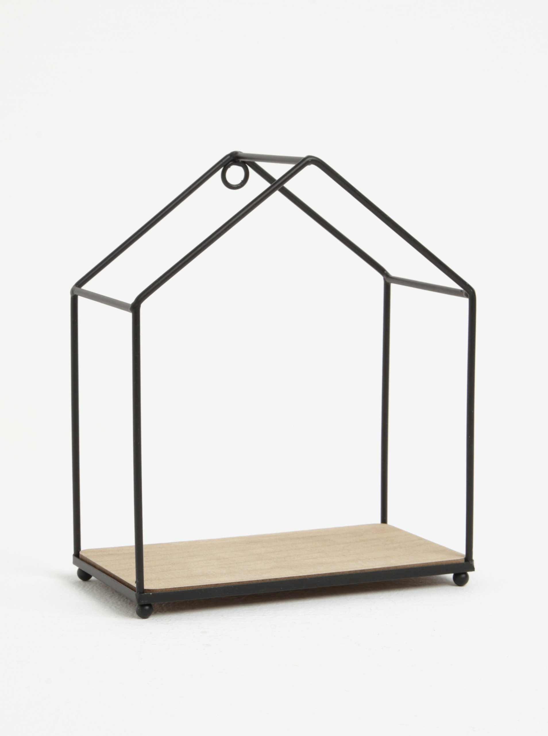 Černá závěsná police ve tvaru domku Sass & Belle House Shelf