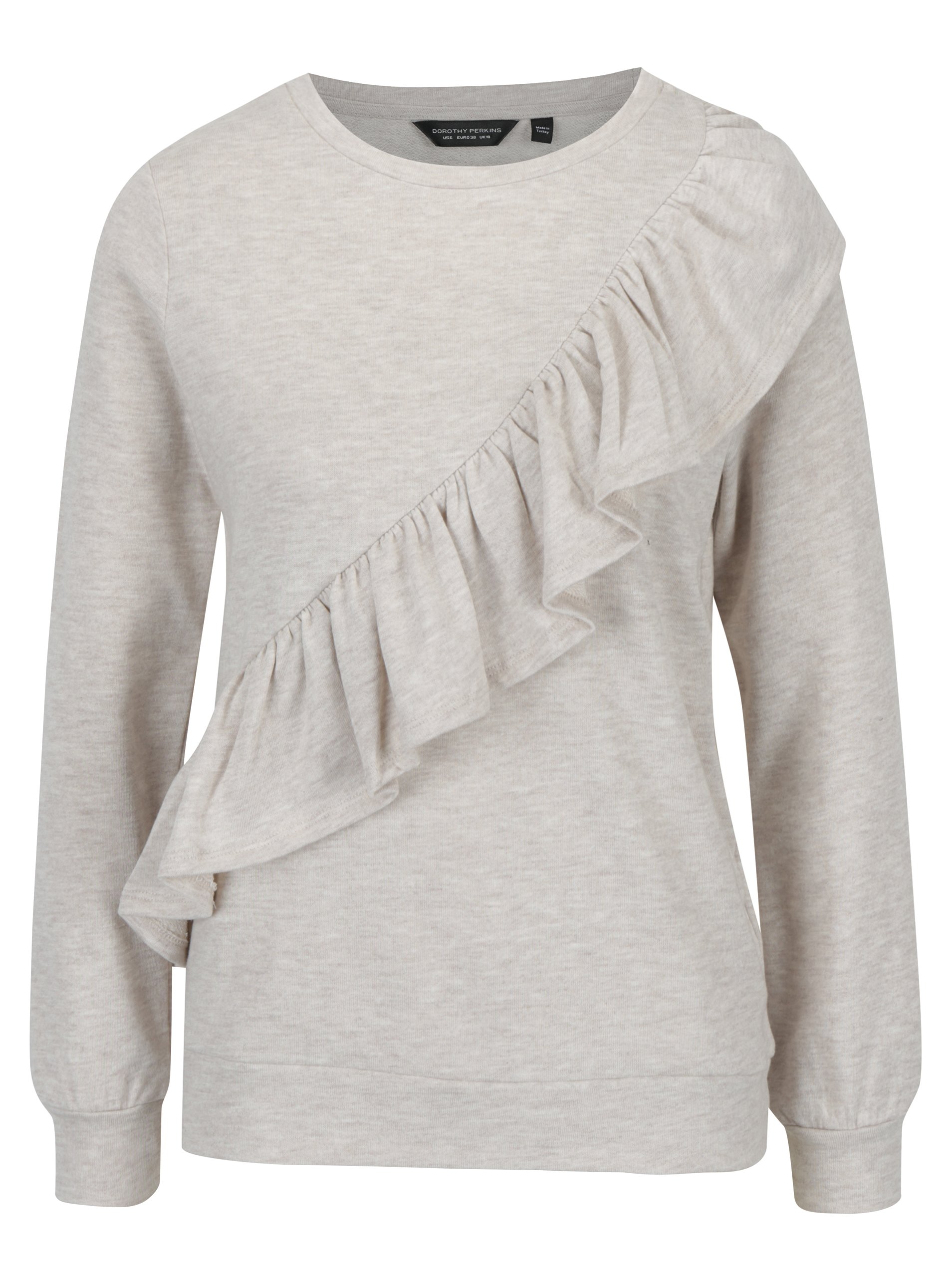Béžová mikina s volánem Dorothy Perkins