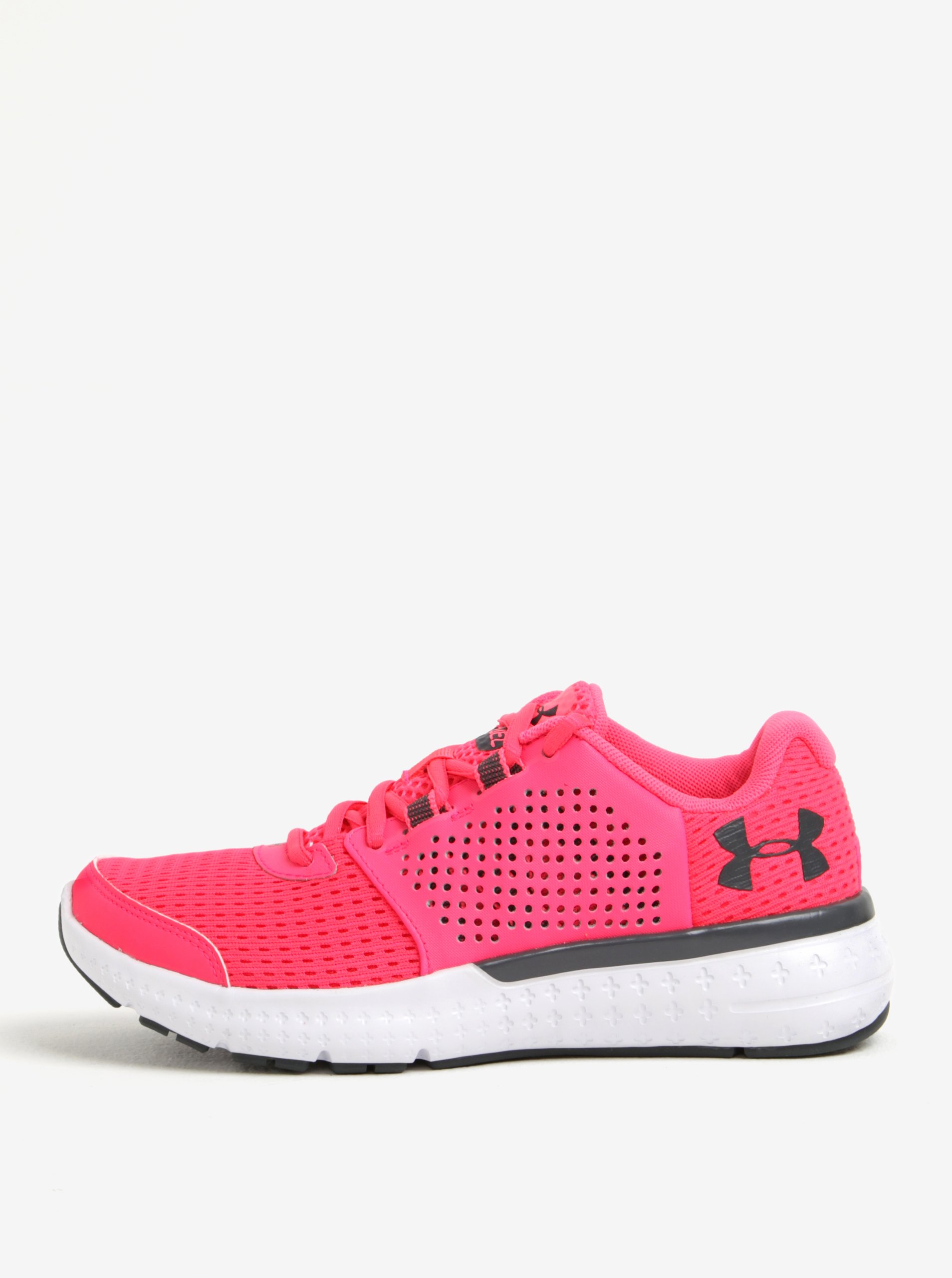 Růžové dámské tenisky s koženými detaily Under Armour Fuel