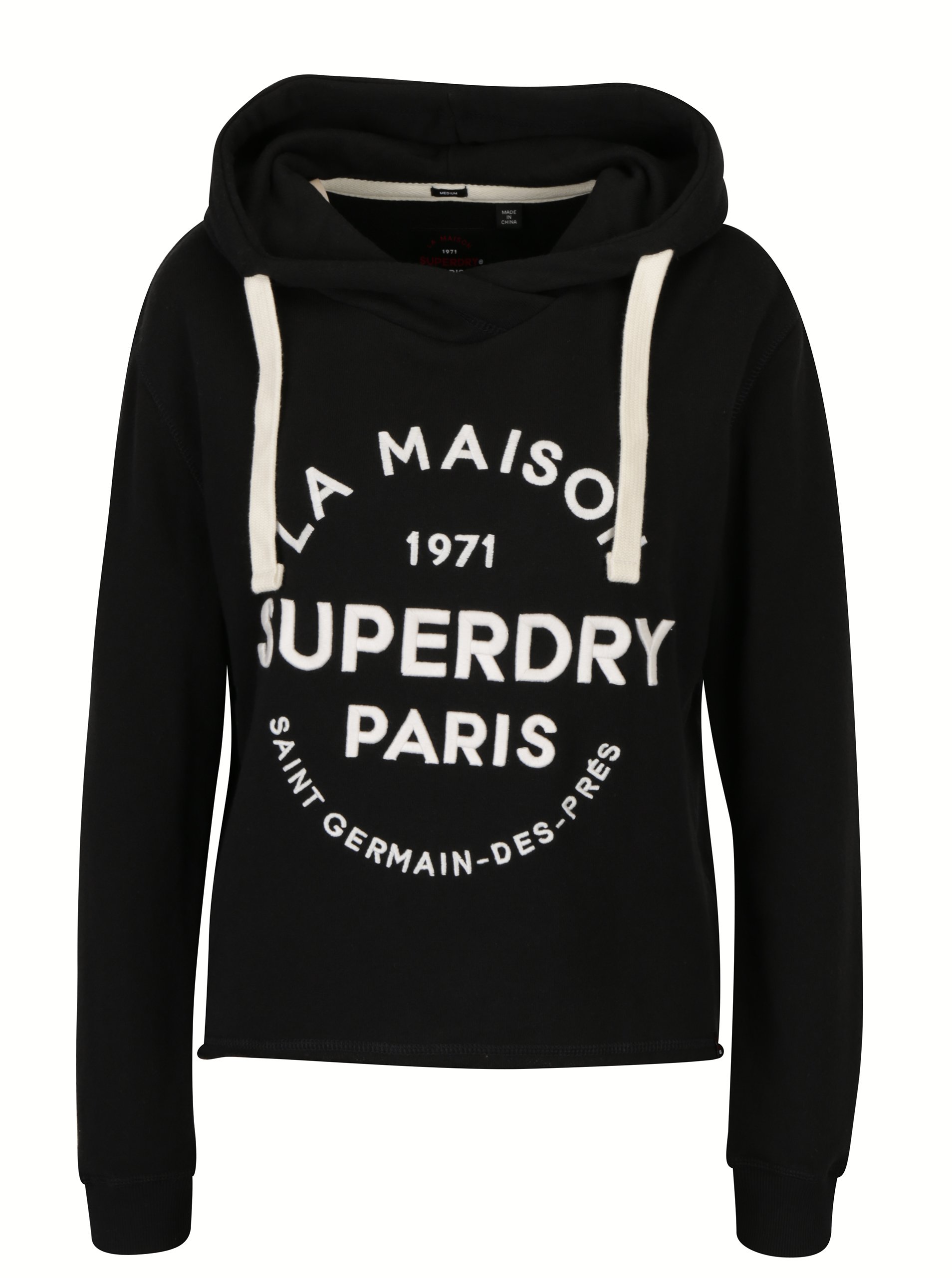 Černá dámská mikina s výšivkou Superdry Applique