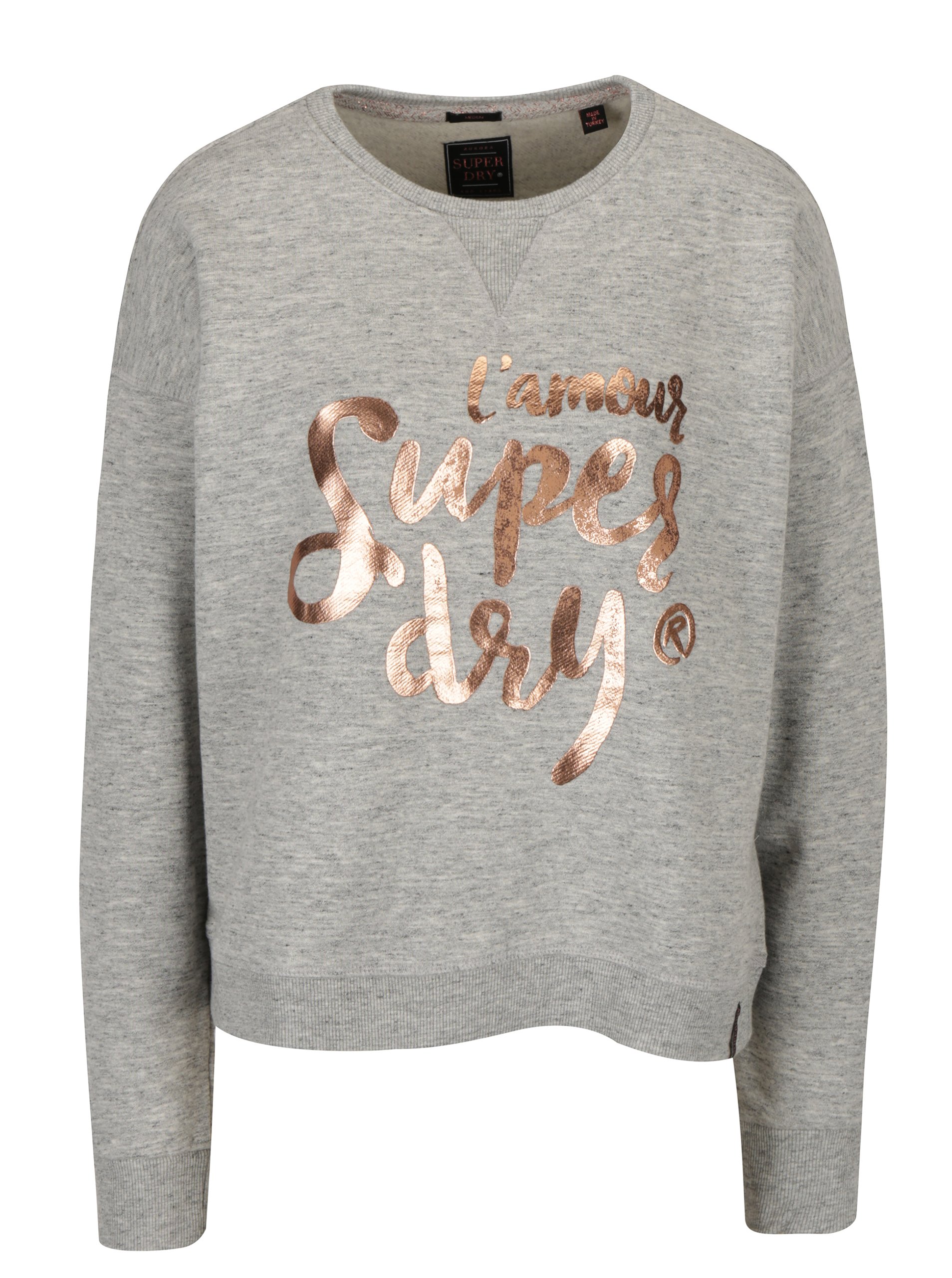 Šedá dámská mikina s potiskem Superdry Northern