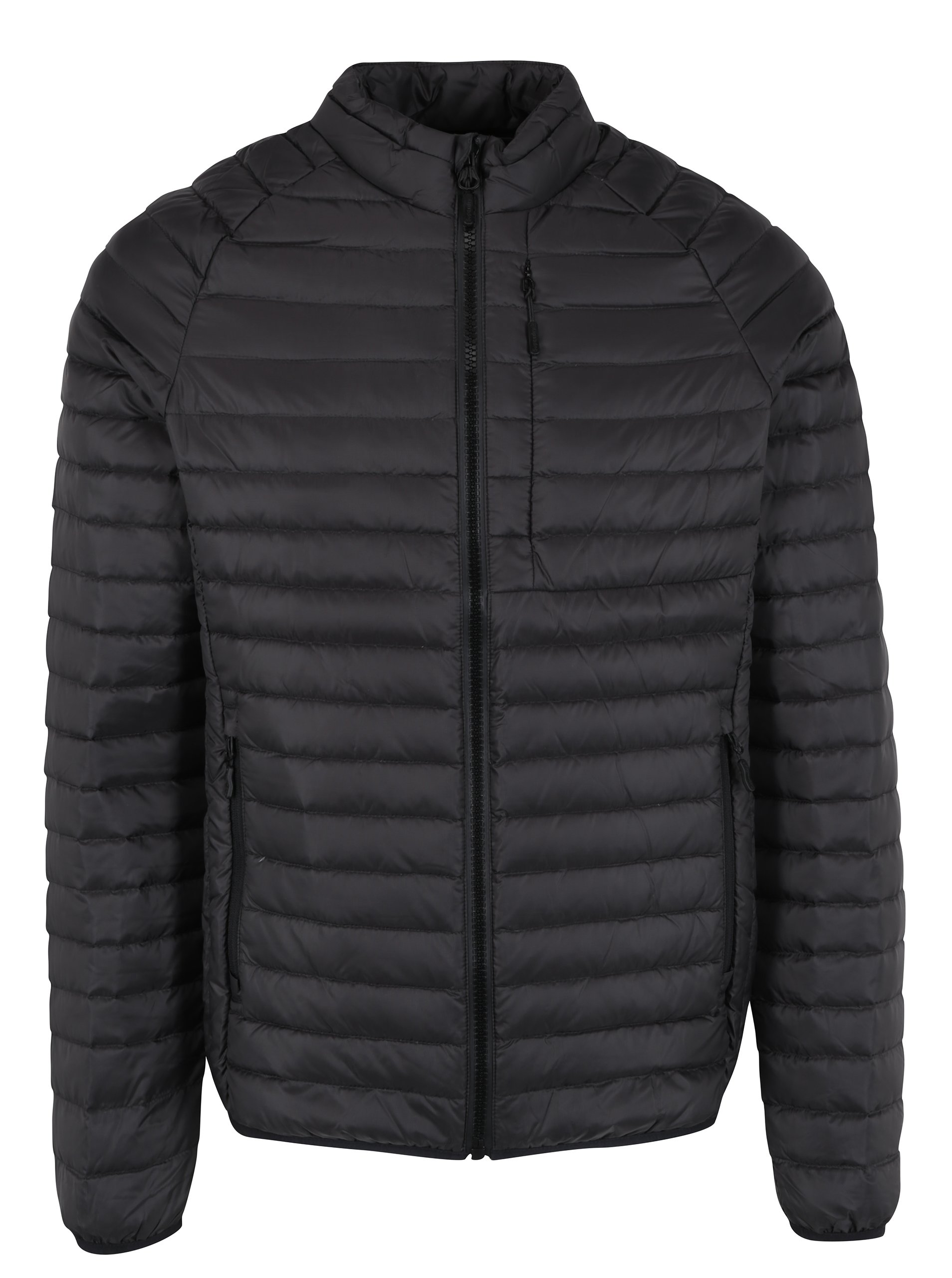 Černá pánská lehká péřová prošívaná bunda Superdry Core