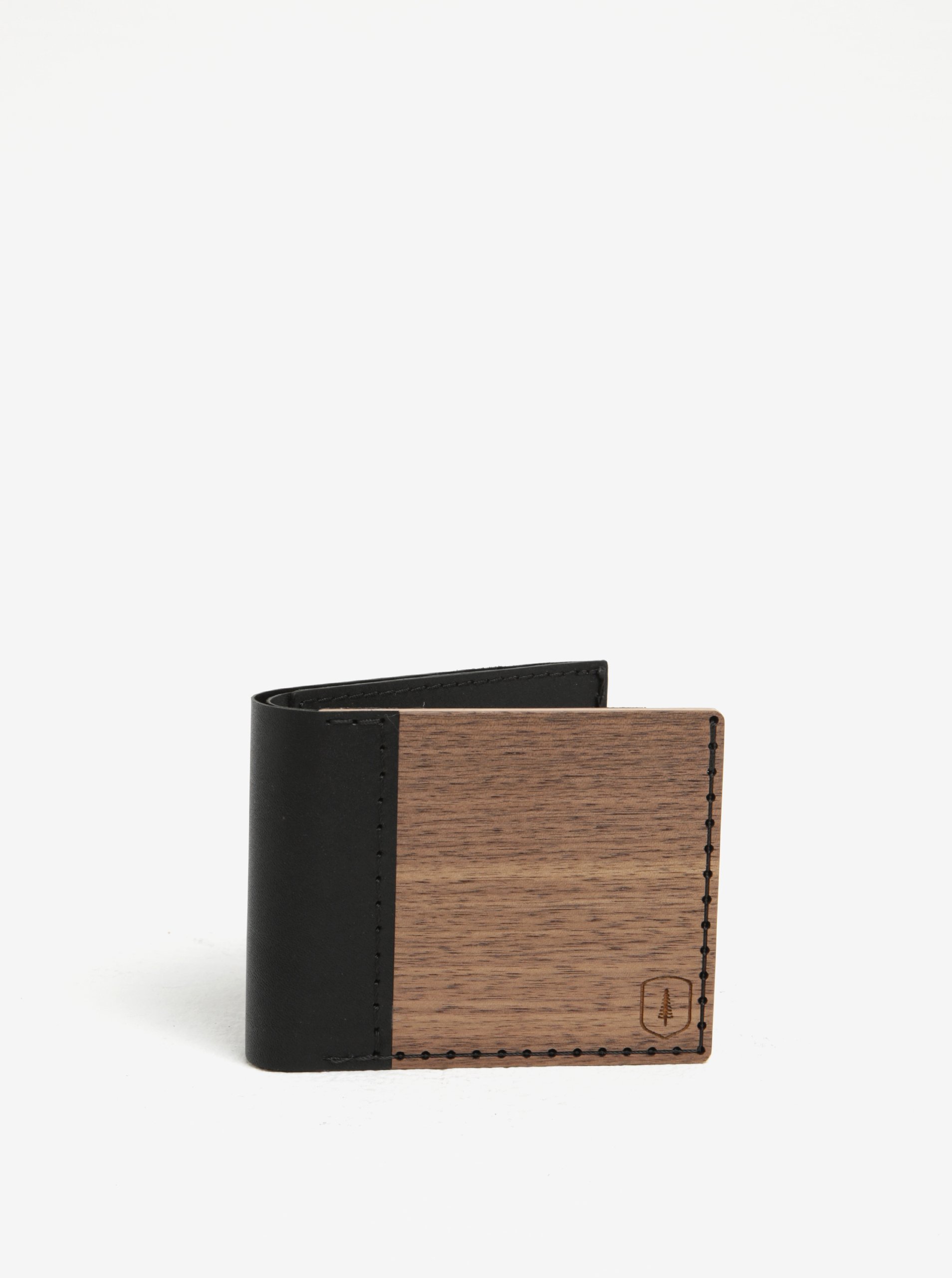 Tmavě hnědá dřevěná peněženka BeWooden Nox Virilia