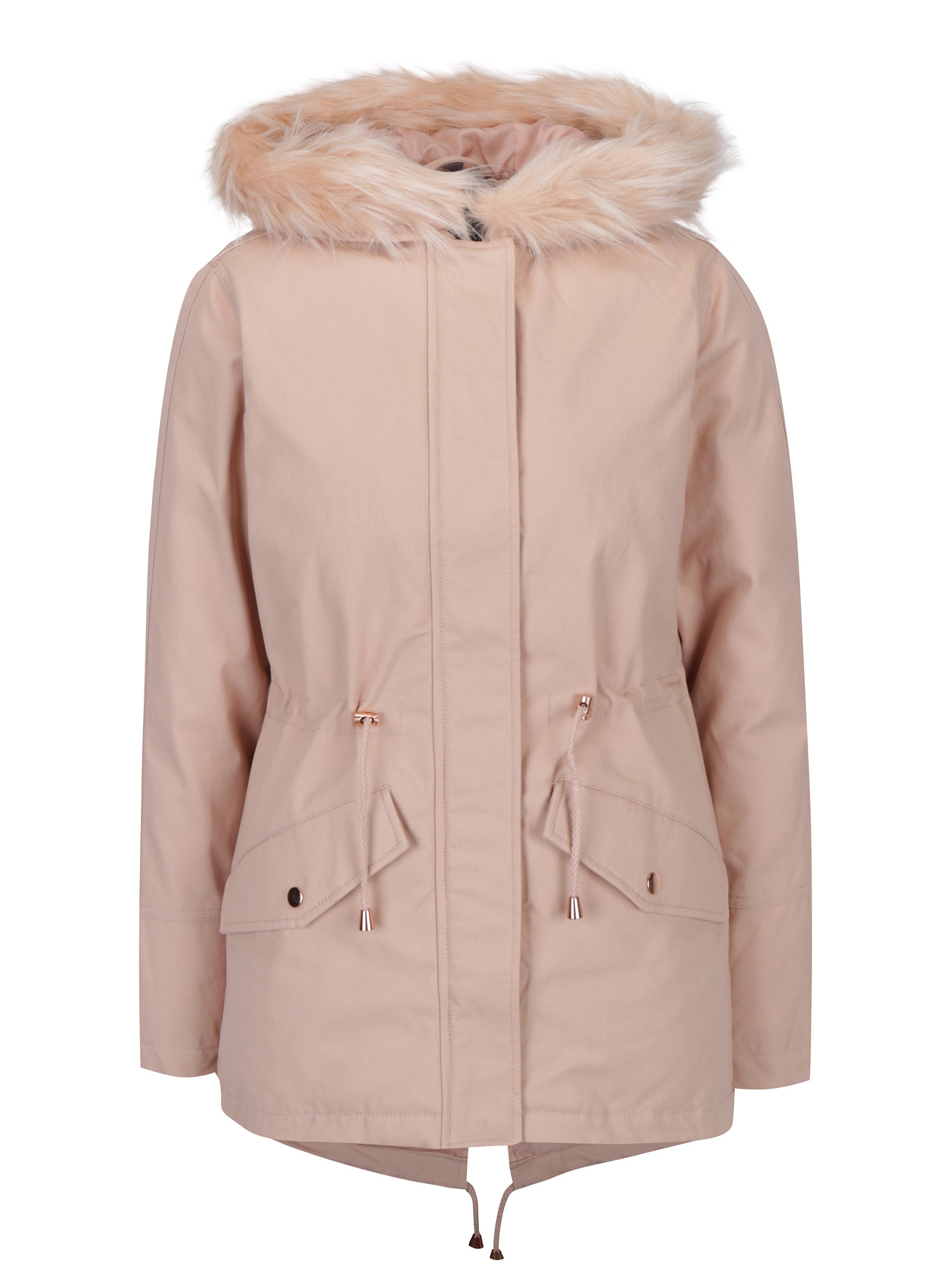 Světle růžová zimní parka Dorothy Perkins