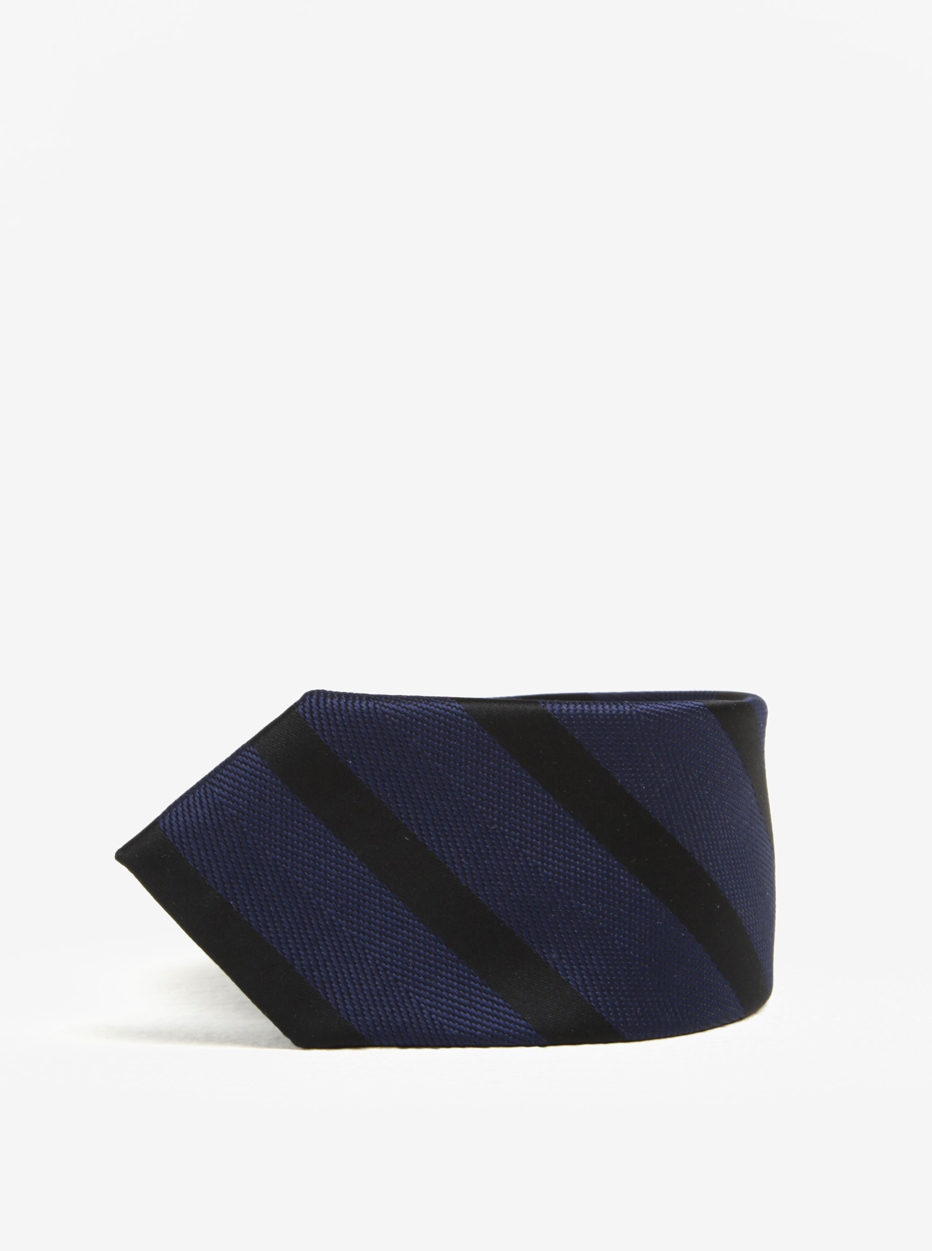 Černo-modrá pruhovaná kravata Selected Homme Xin Tie