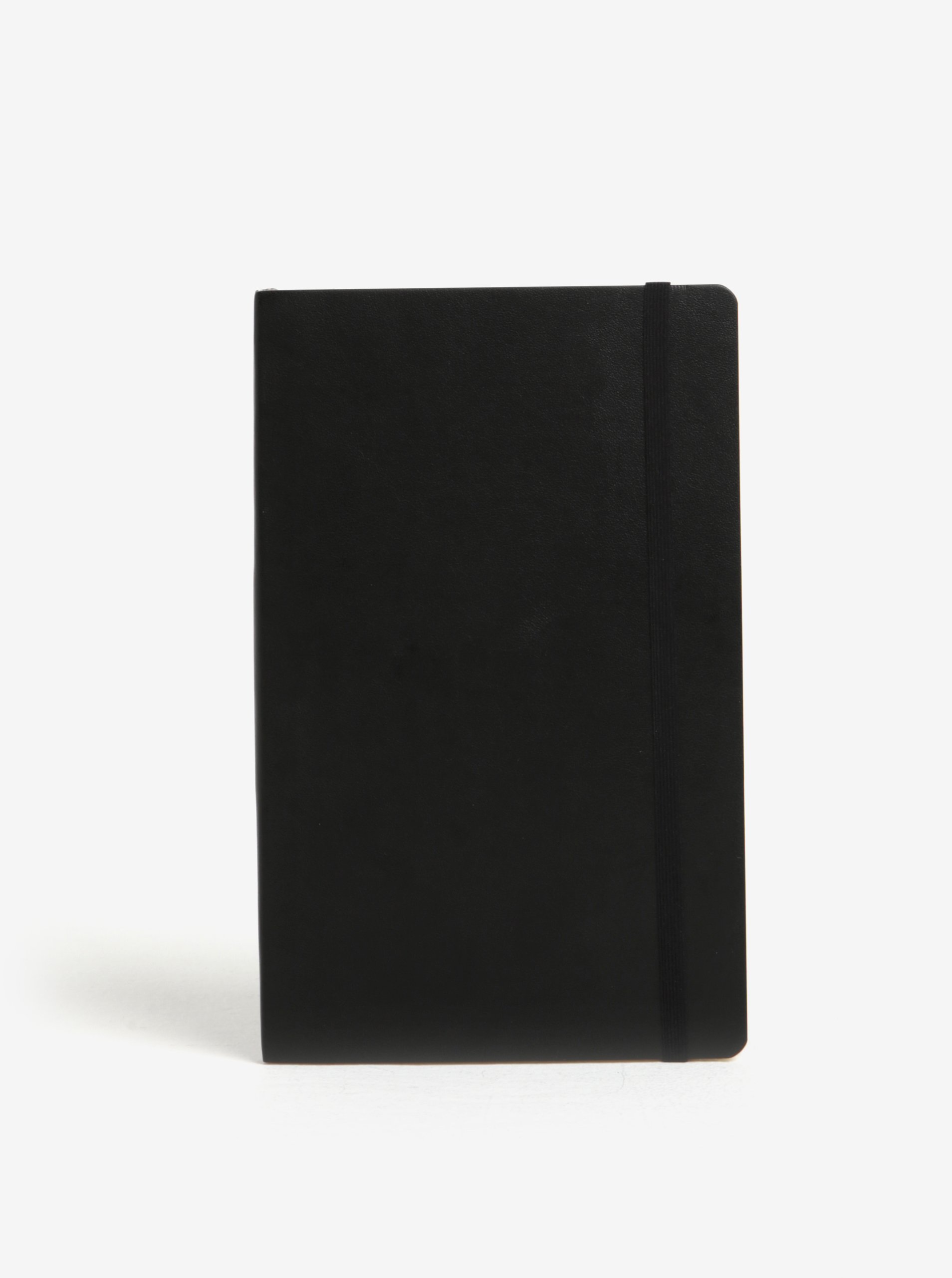 Černý linkovaný zápisník v měkké vazbě Moleskine