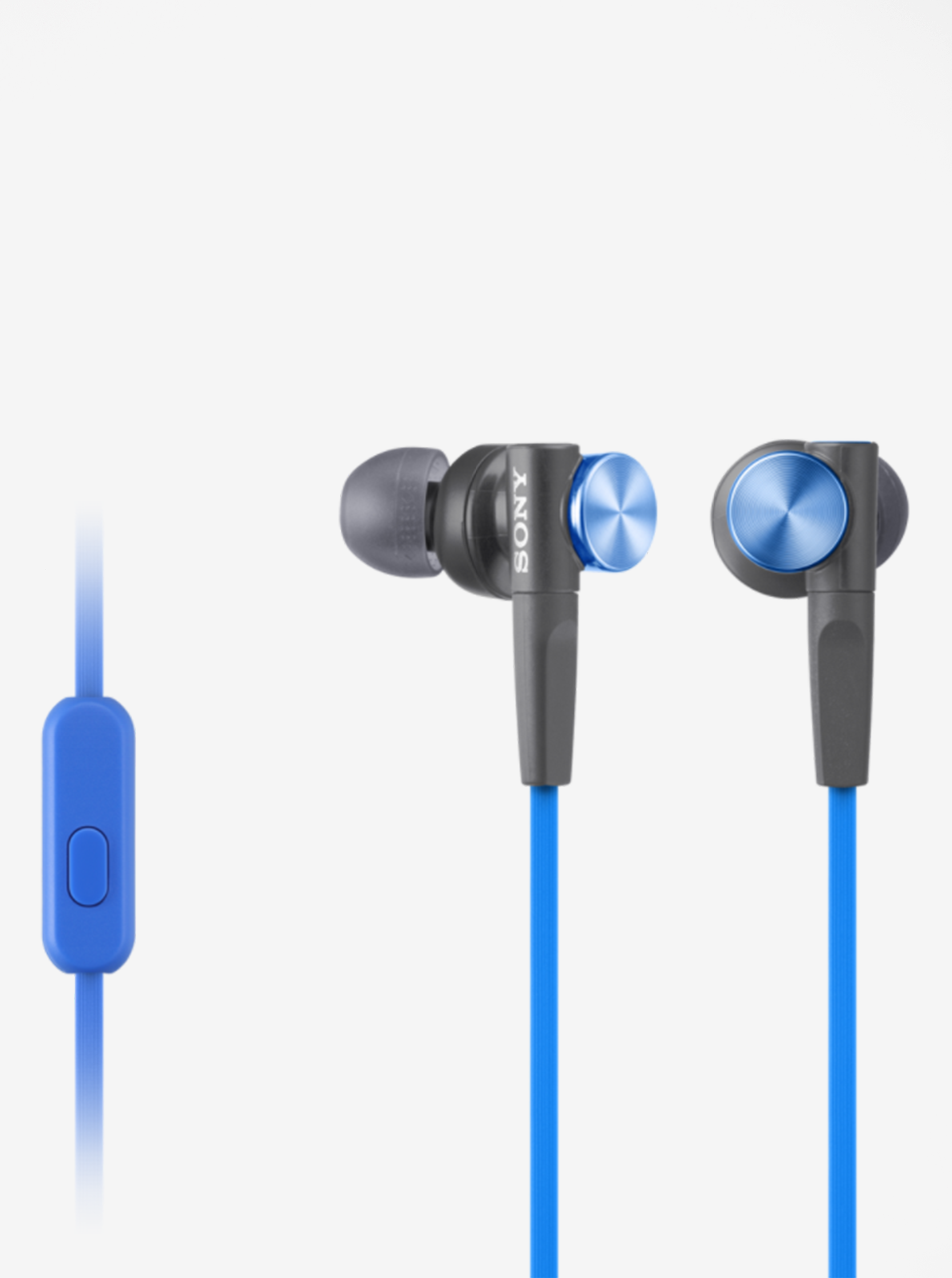 Modrá špuntová sluchátka s mikrofonem Sony Extra Bass