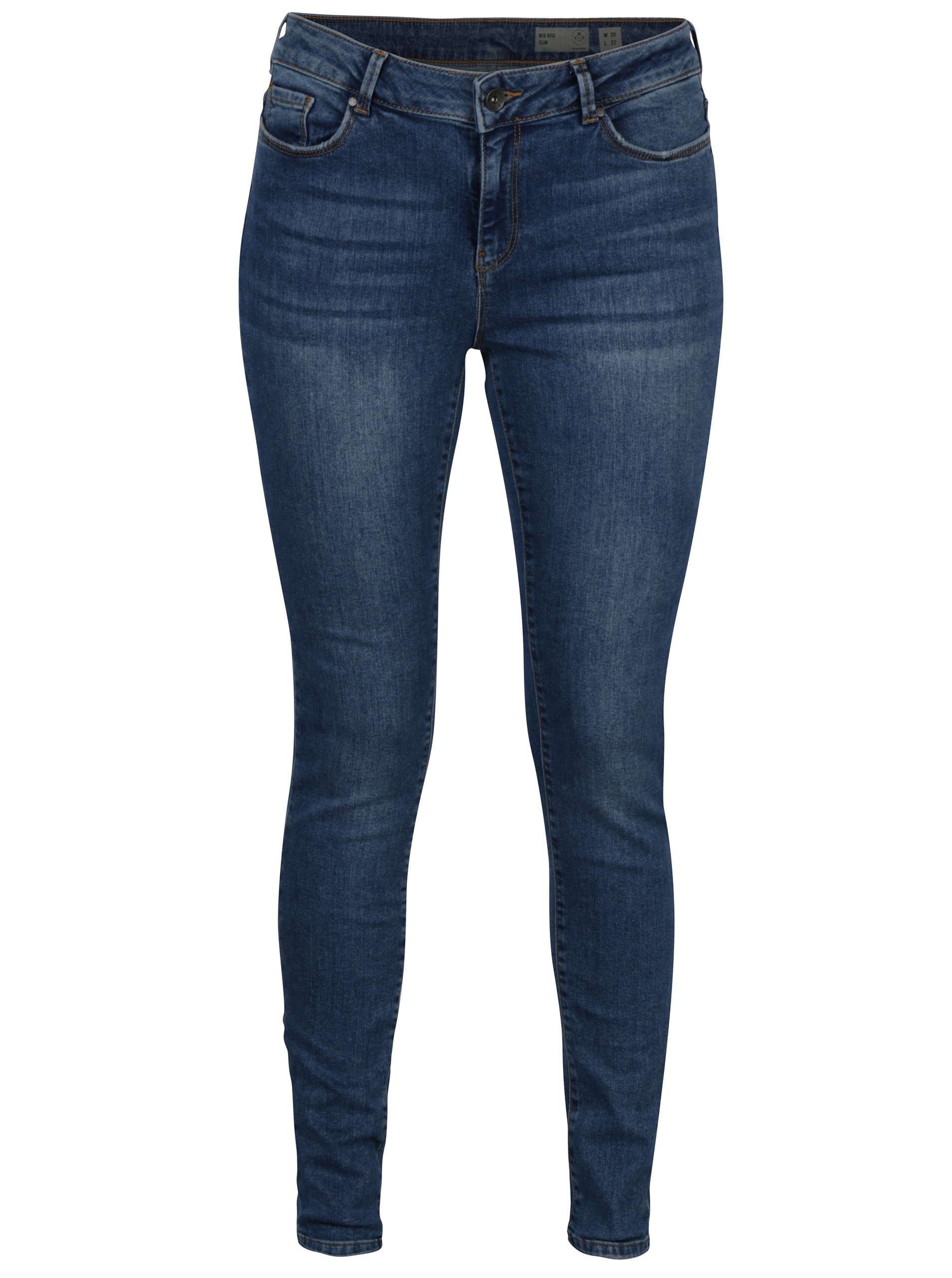 Modré slim fit džíny VERO MODA Seven