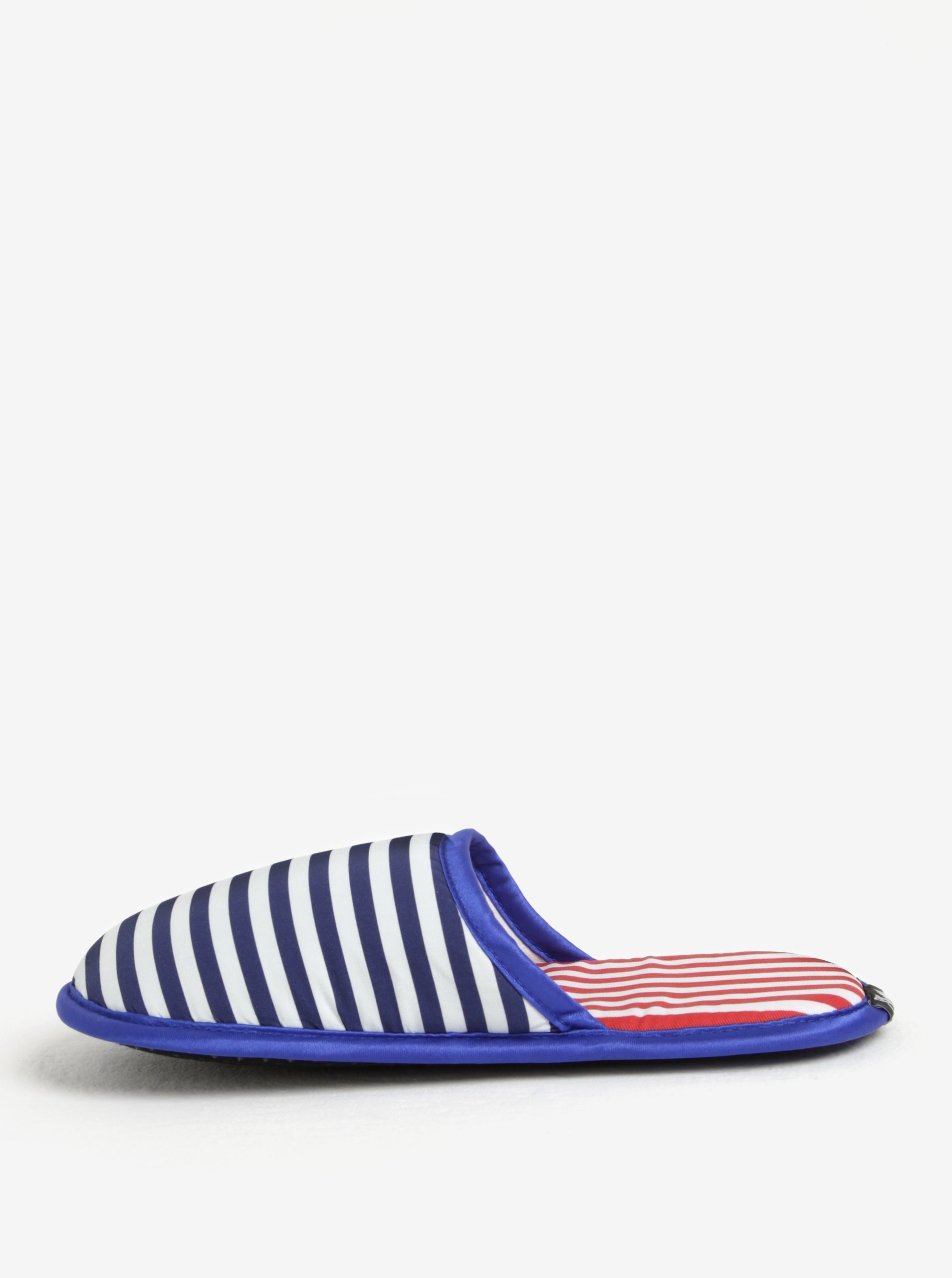 Modro-bílé unisex pruhované papuče Slippsy Old sailor