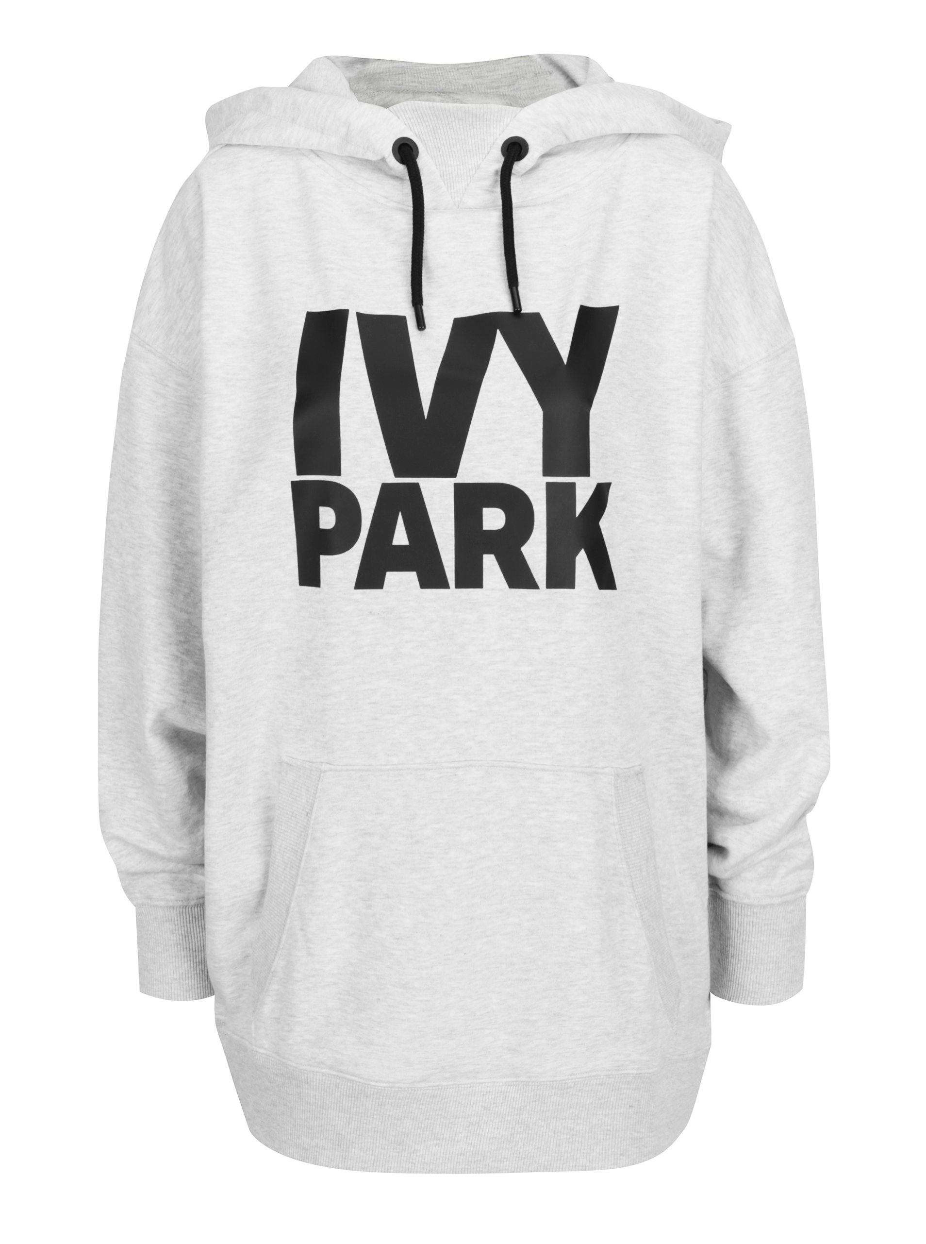 Šedá oversize mikina s kapucí a potiskem Ivy Park