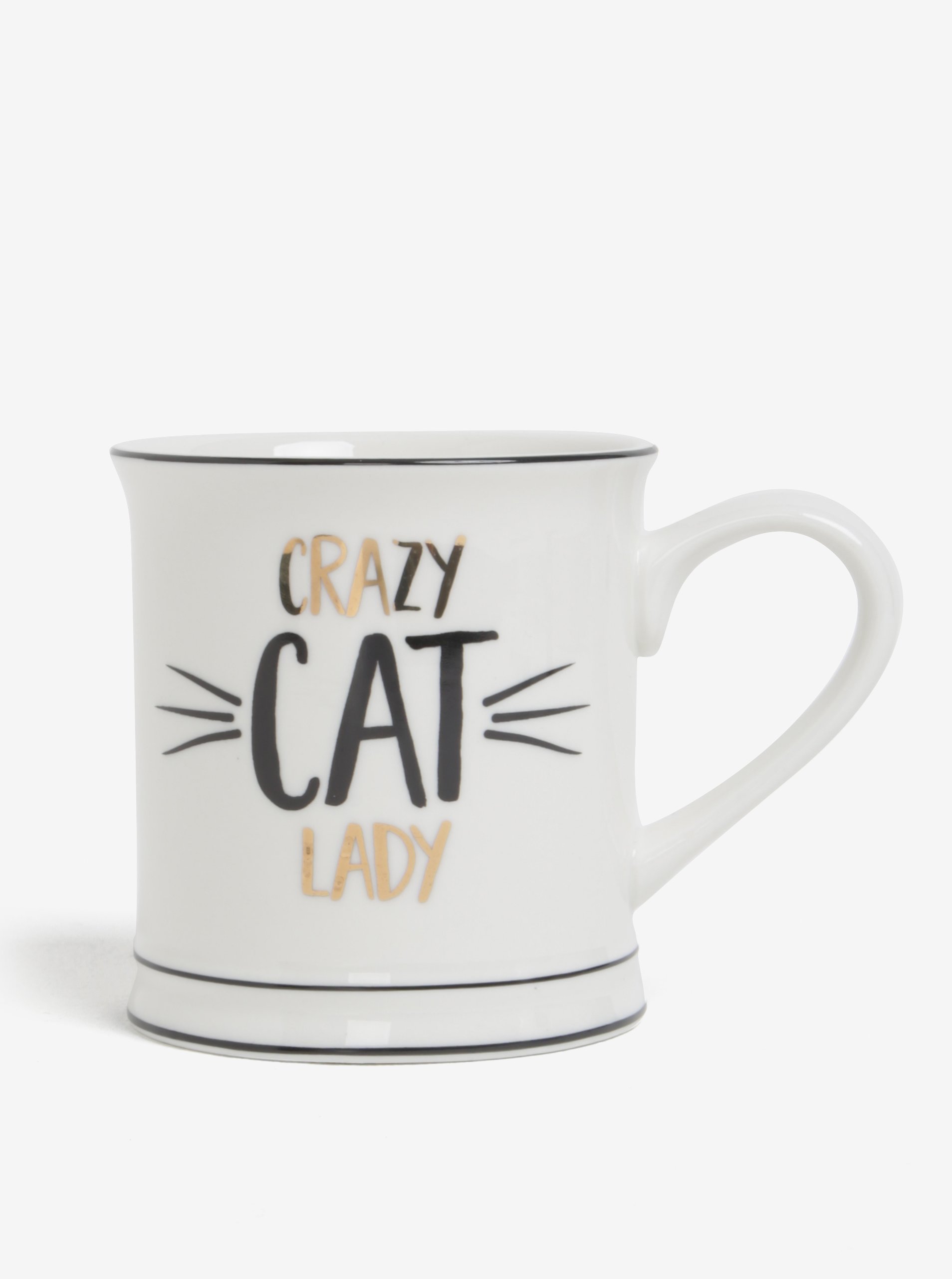 Krémový hrnek Crazy Cat Lady Sass & Belle