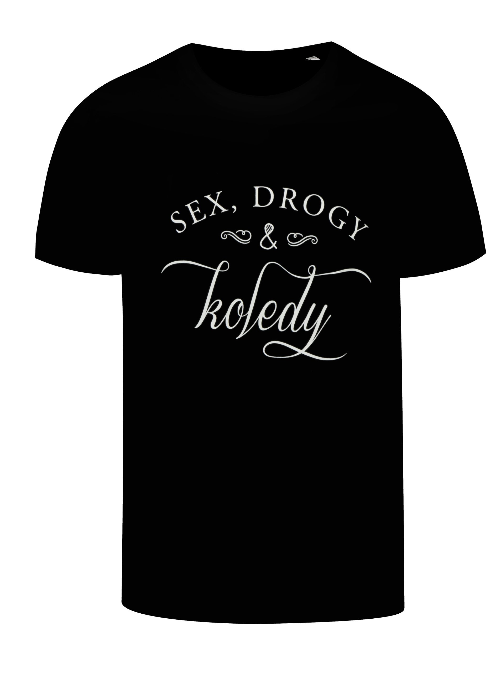 Černé pánské tričko ZOOT Original Sex drogy koledy