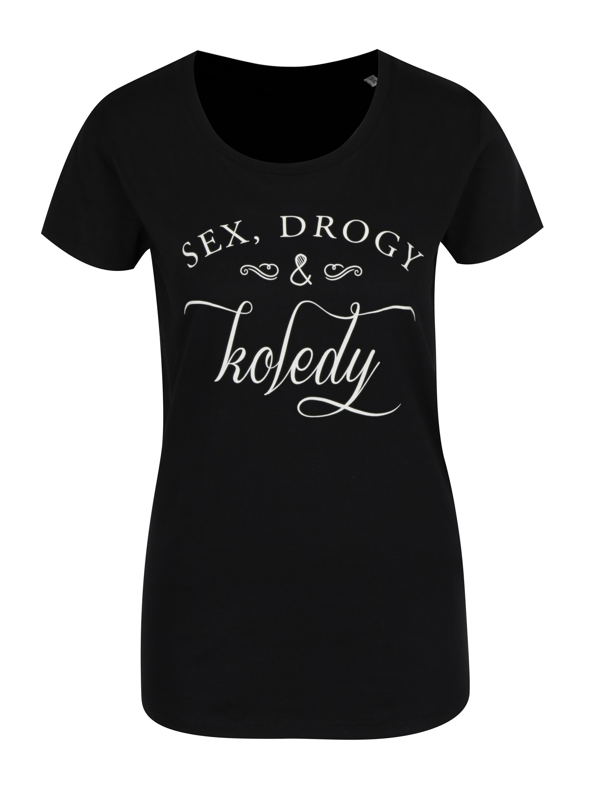 Černé dámské tričko ZOOT Original Sex drogy koledy