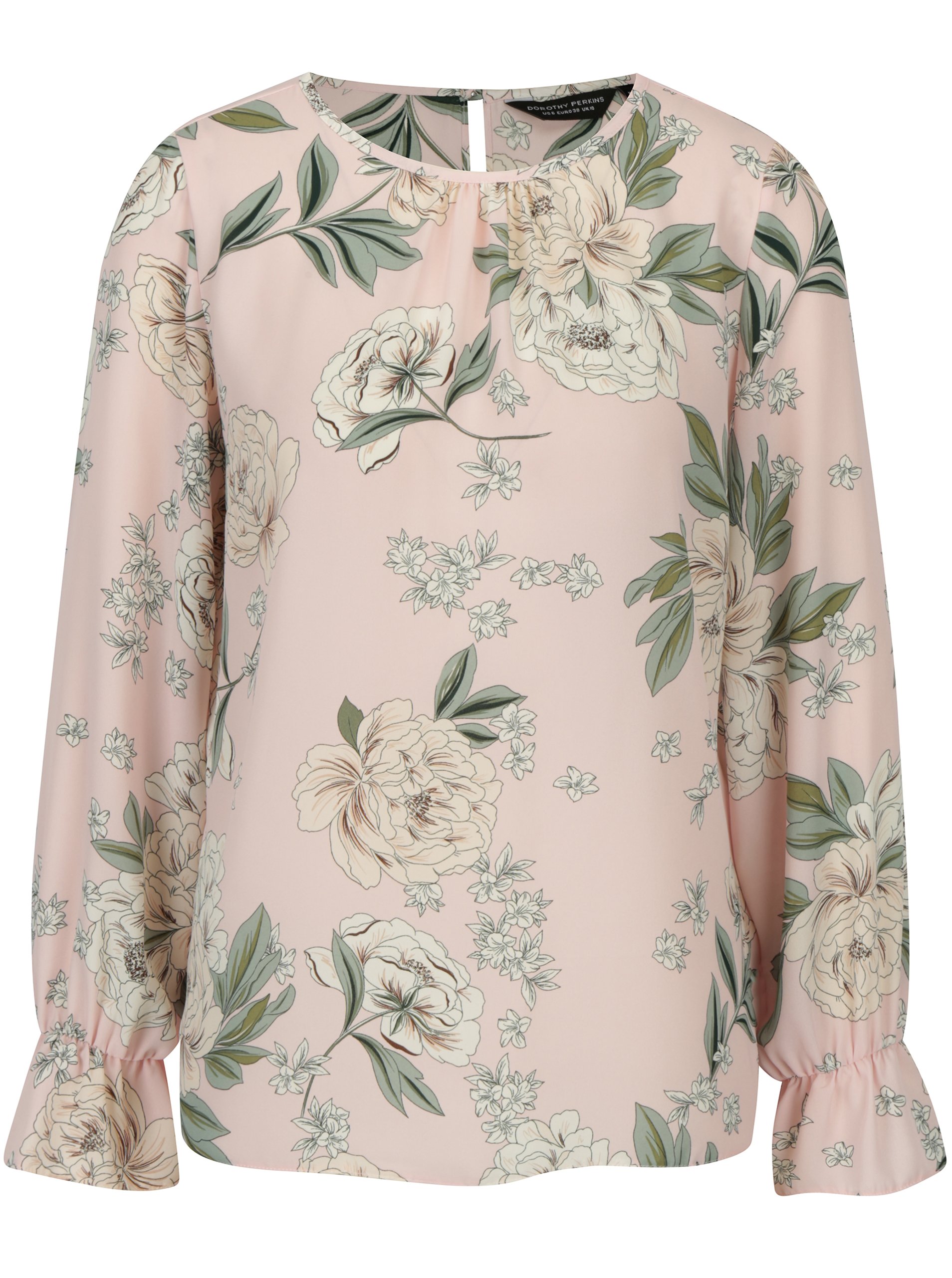 Světle růžová květovaná halenka Dorothy Perkins