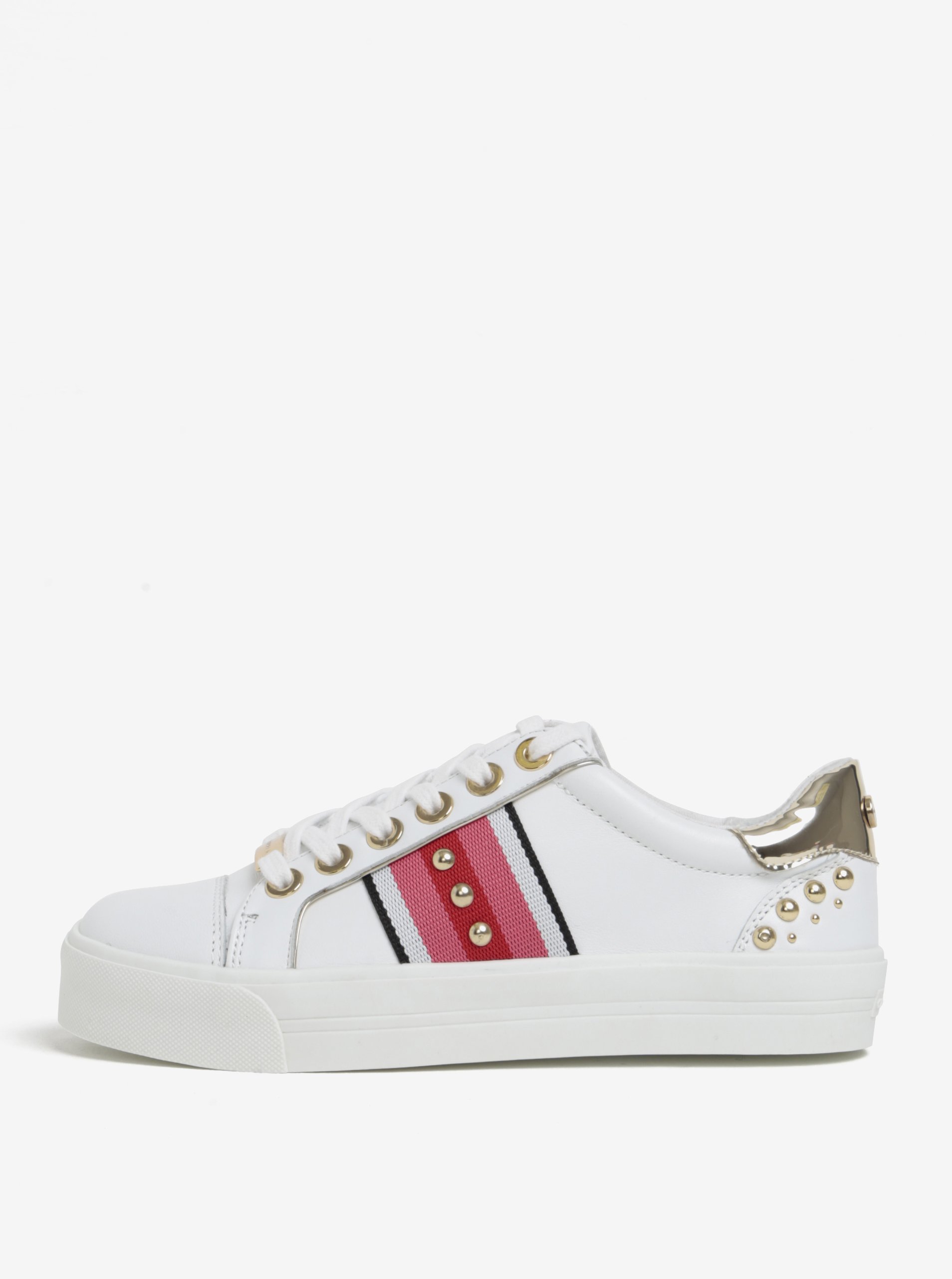 Krémové kožené tenisky na platformě Carvela Kurt Geiger Lax NP