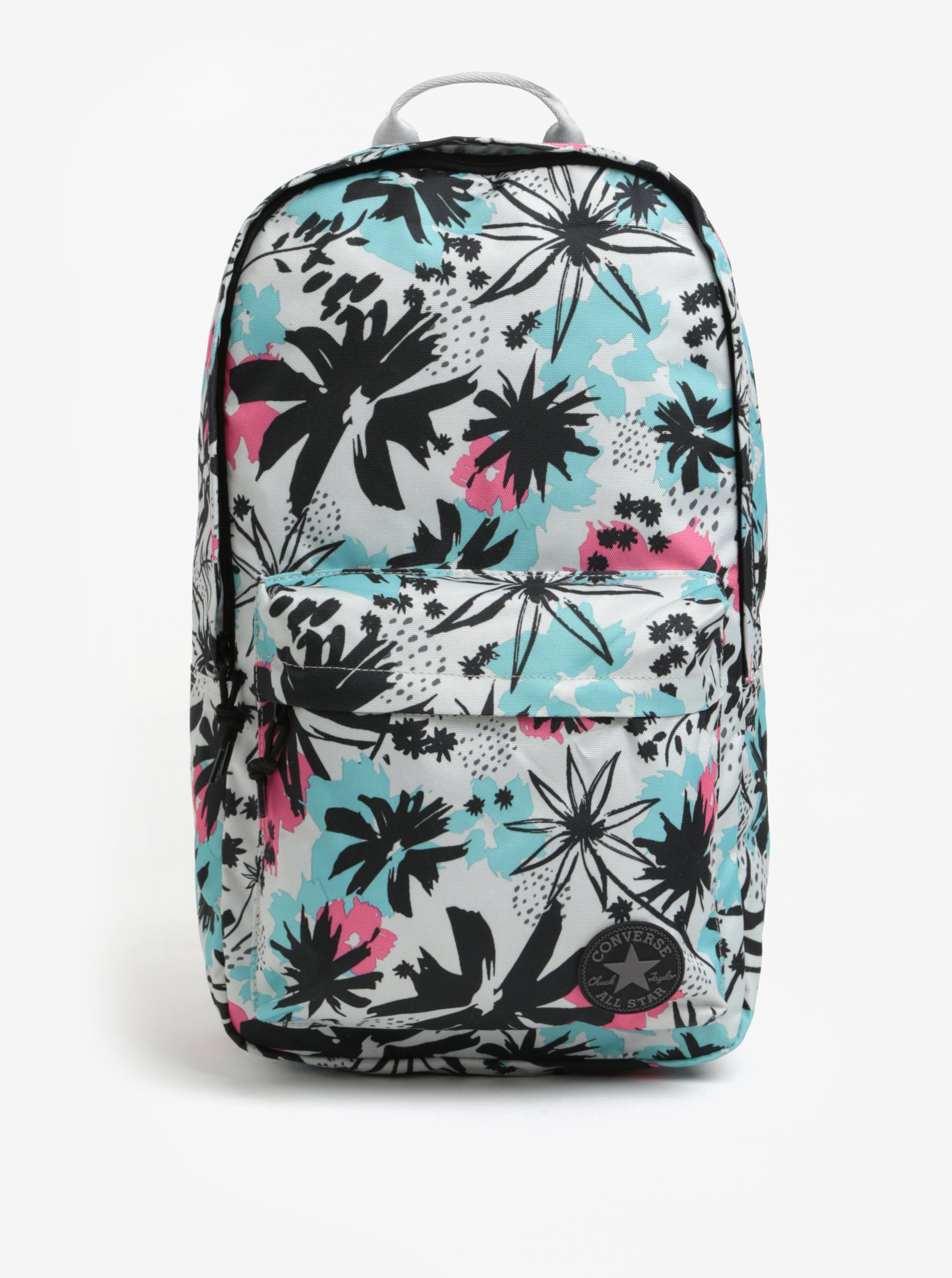 Krémový dámský květovaný batoh Converse EDC Poly 19 l