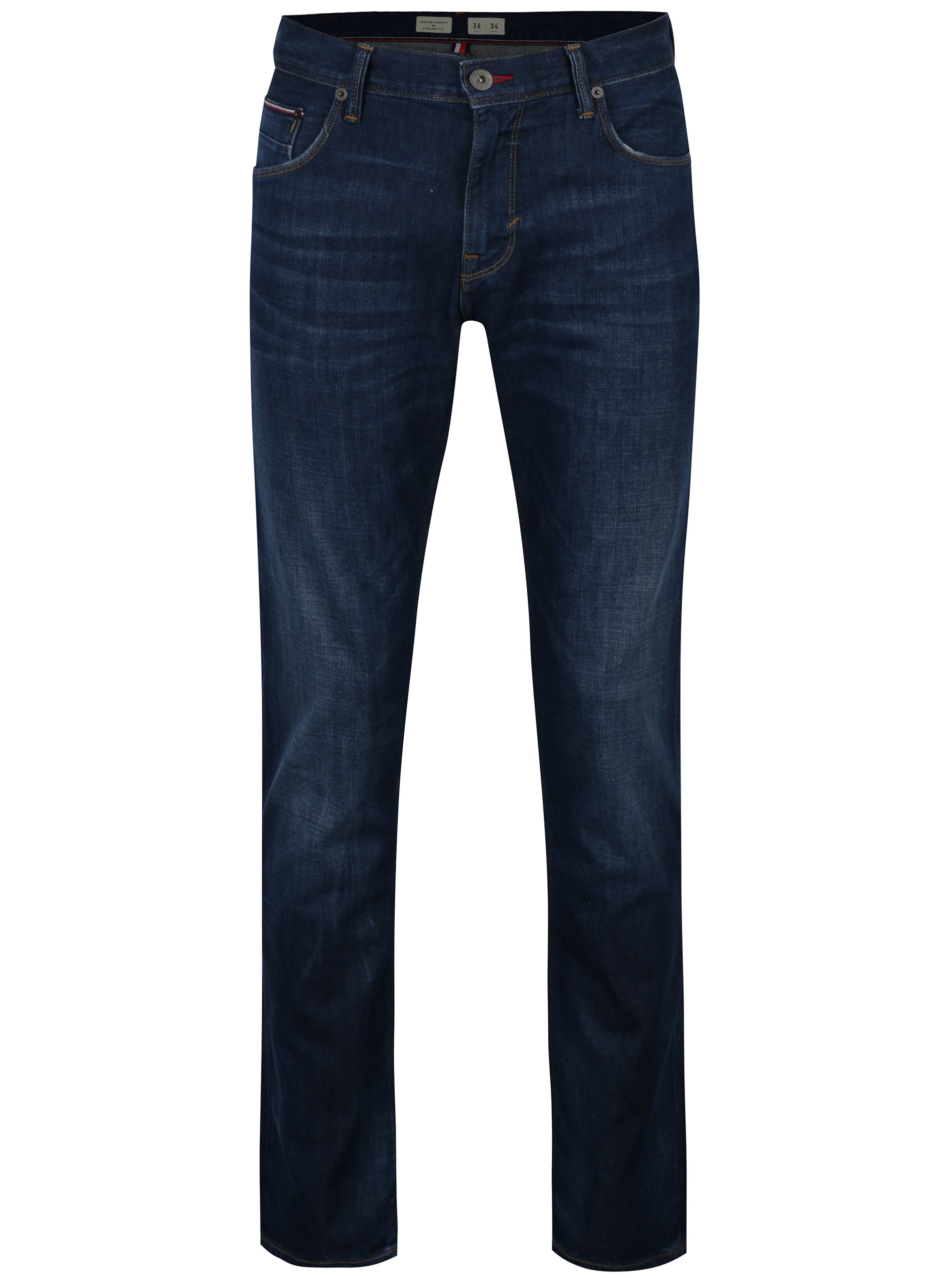 Tmavě modré pánské straight fit džíny Tommy Hilfiger
